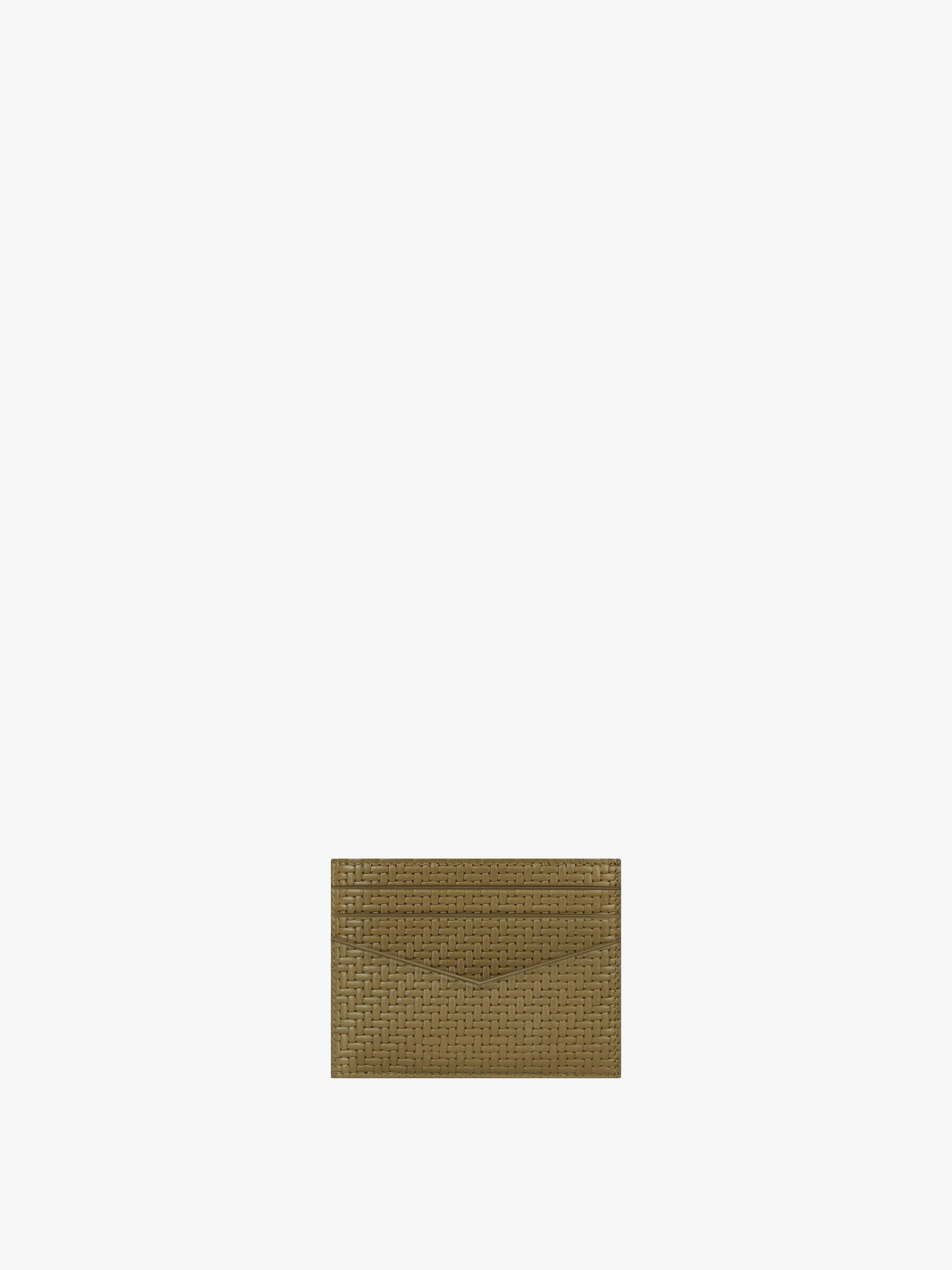 CARD HOLDER IN BRAIDED-EFFECT LEATHER - 3