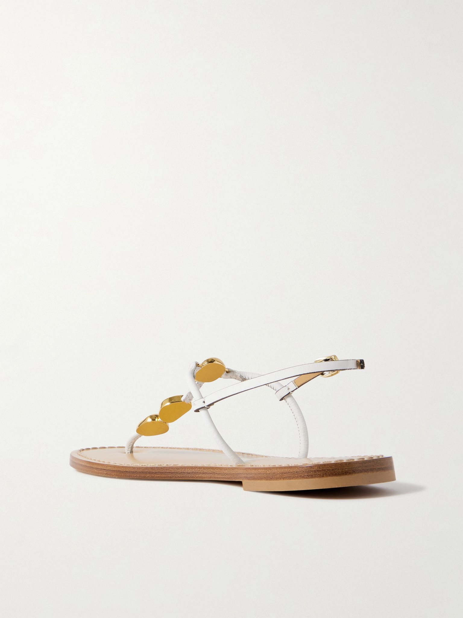 The Nairobi embellished leather sandals White - 3