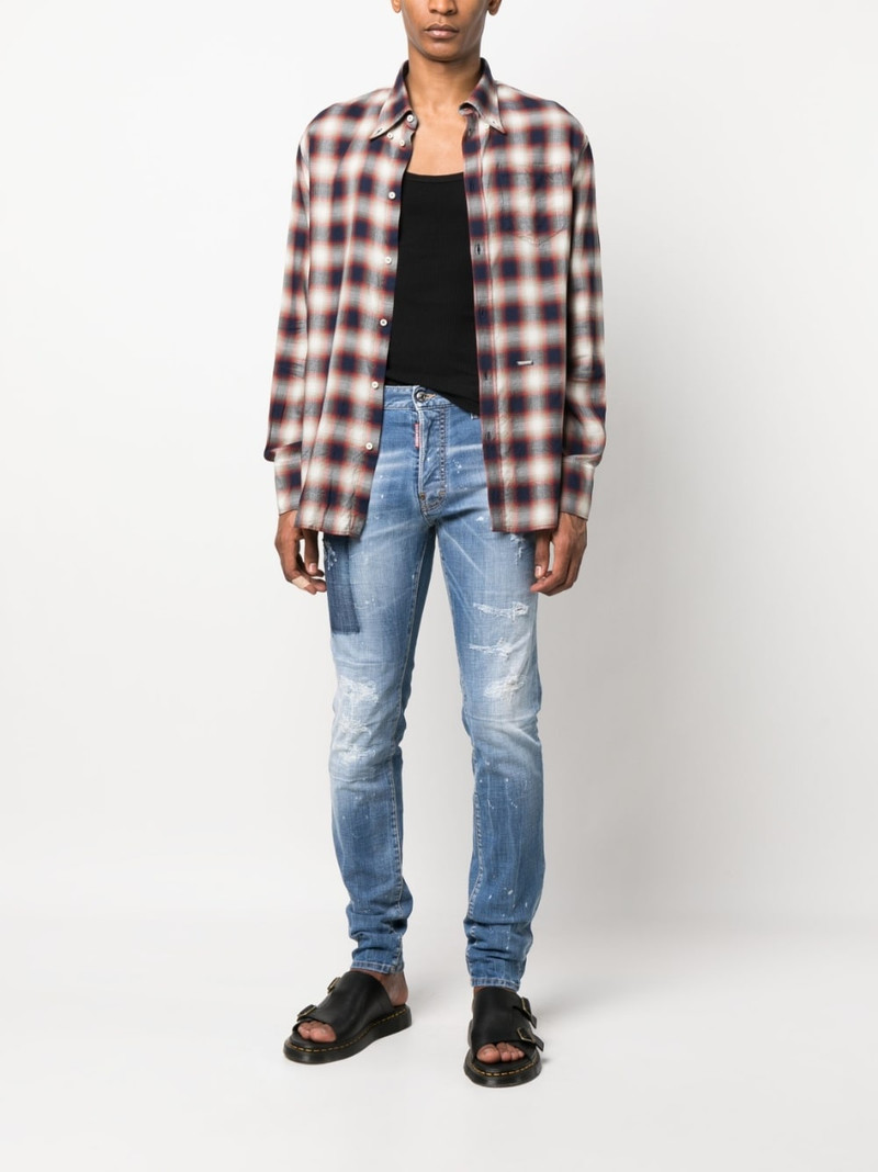 DSQUARED2 logo-print light-wash jeans outlook