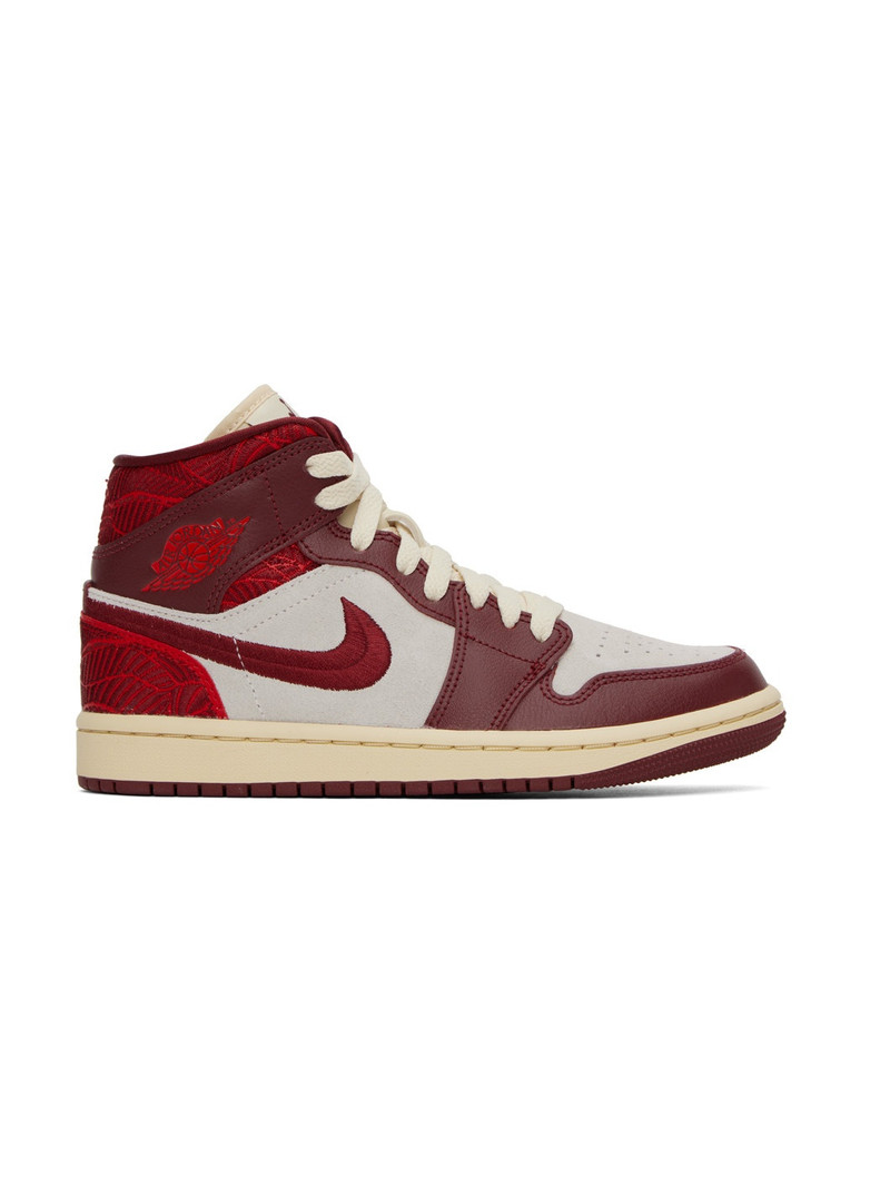 Red Air Jordan 1 Mid SE Sneakers - 1