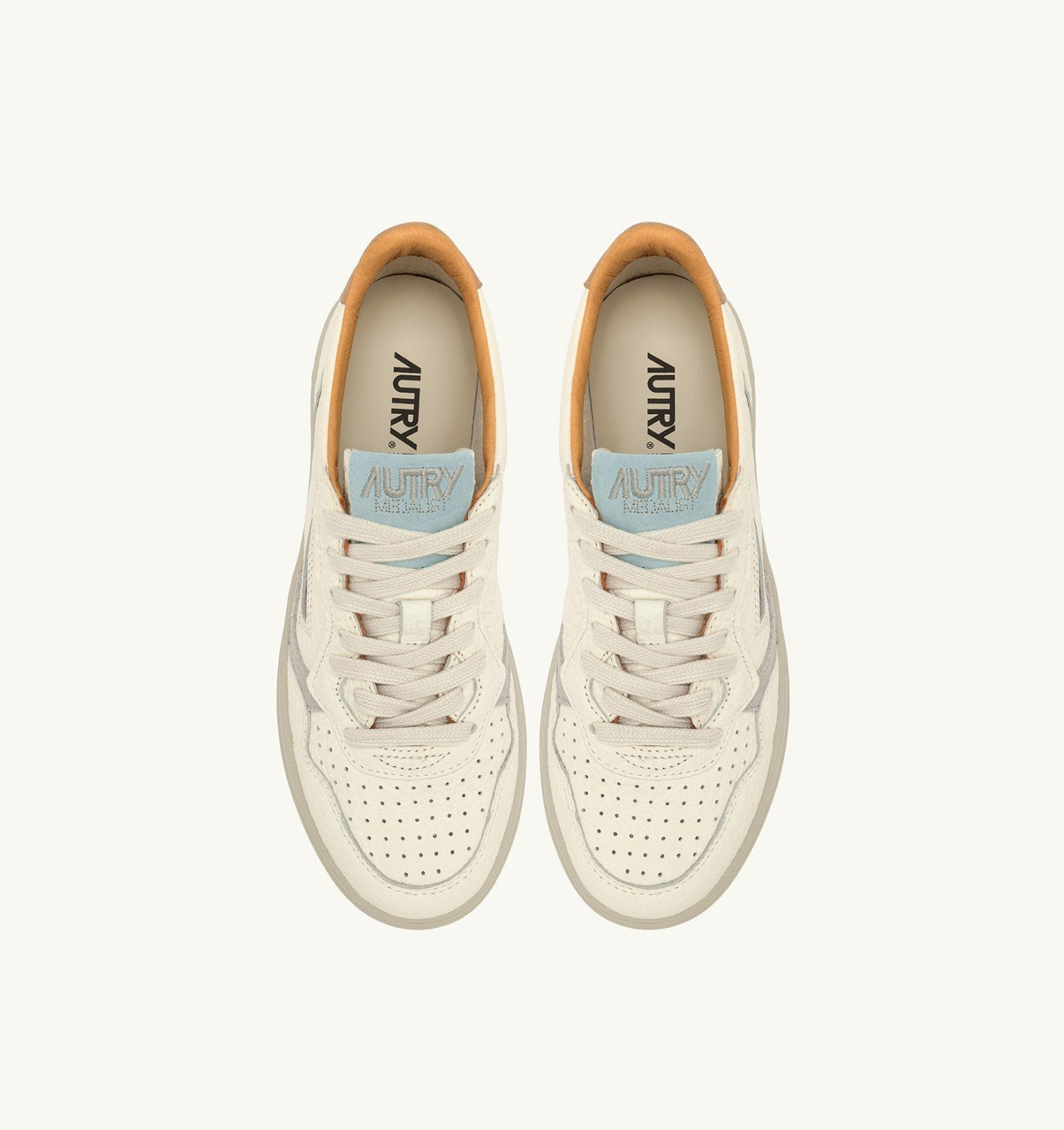 MEDALIST LOW SNEAKERS IN NUG AND LOFT LEATHER - 5