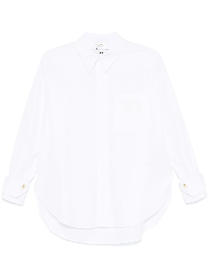 logo-embroidered poplin shirt 1