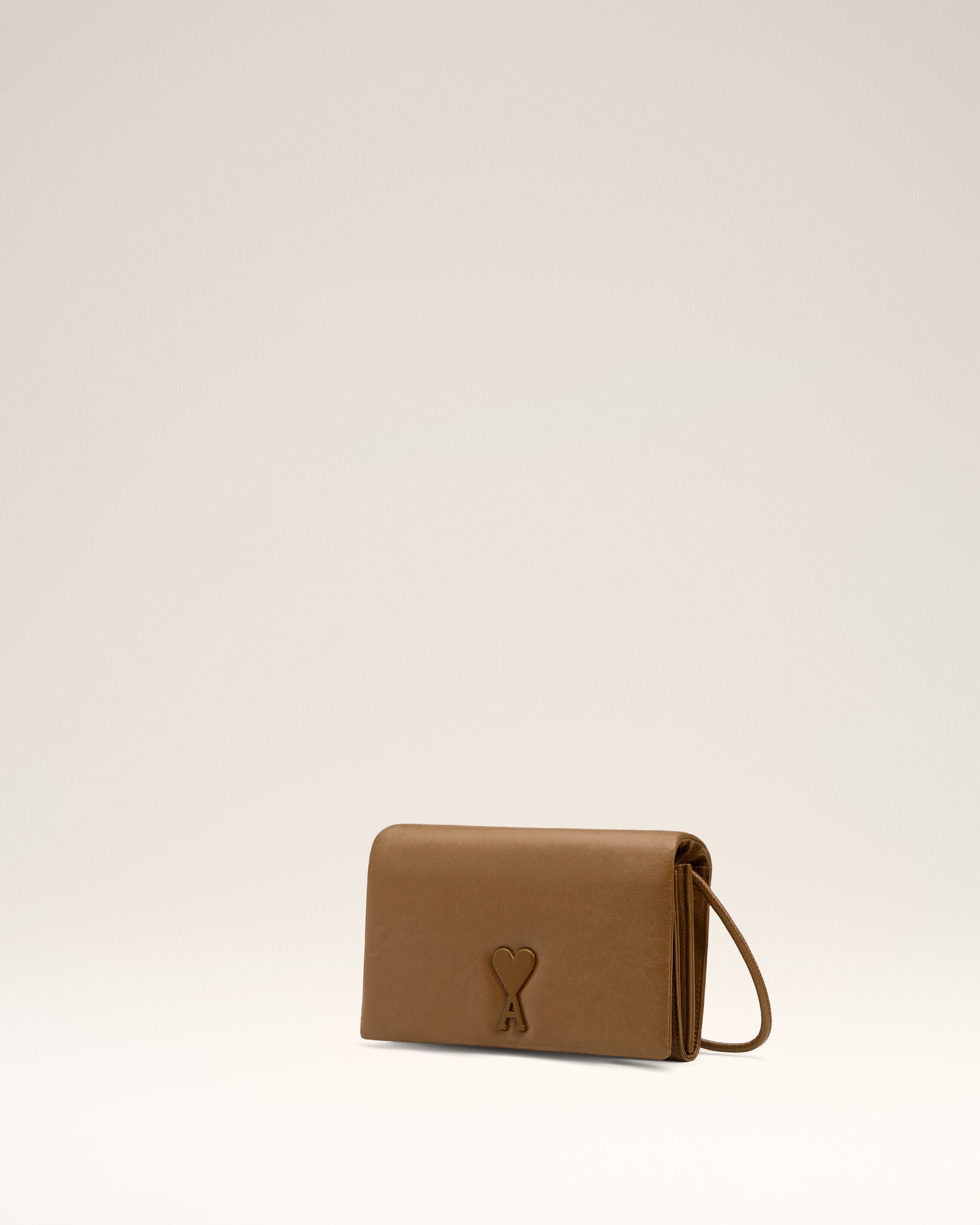 BROWN SMOOTH LEATHER VOULEZ VOUS WALLET STRAP - 3