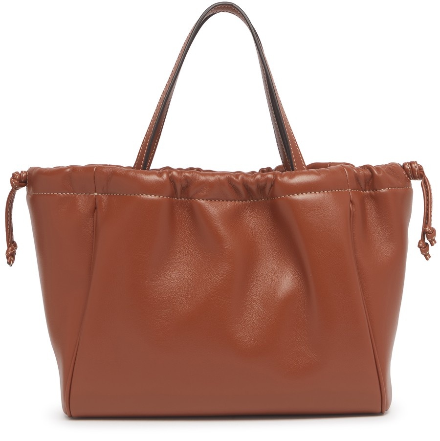 Small cabas drawstring cuir Triomphe in smooth calfskin - 3