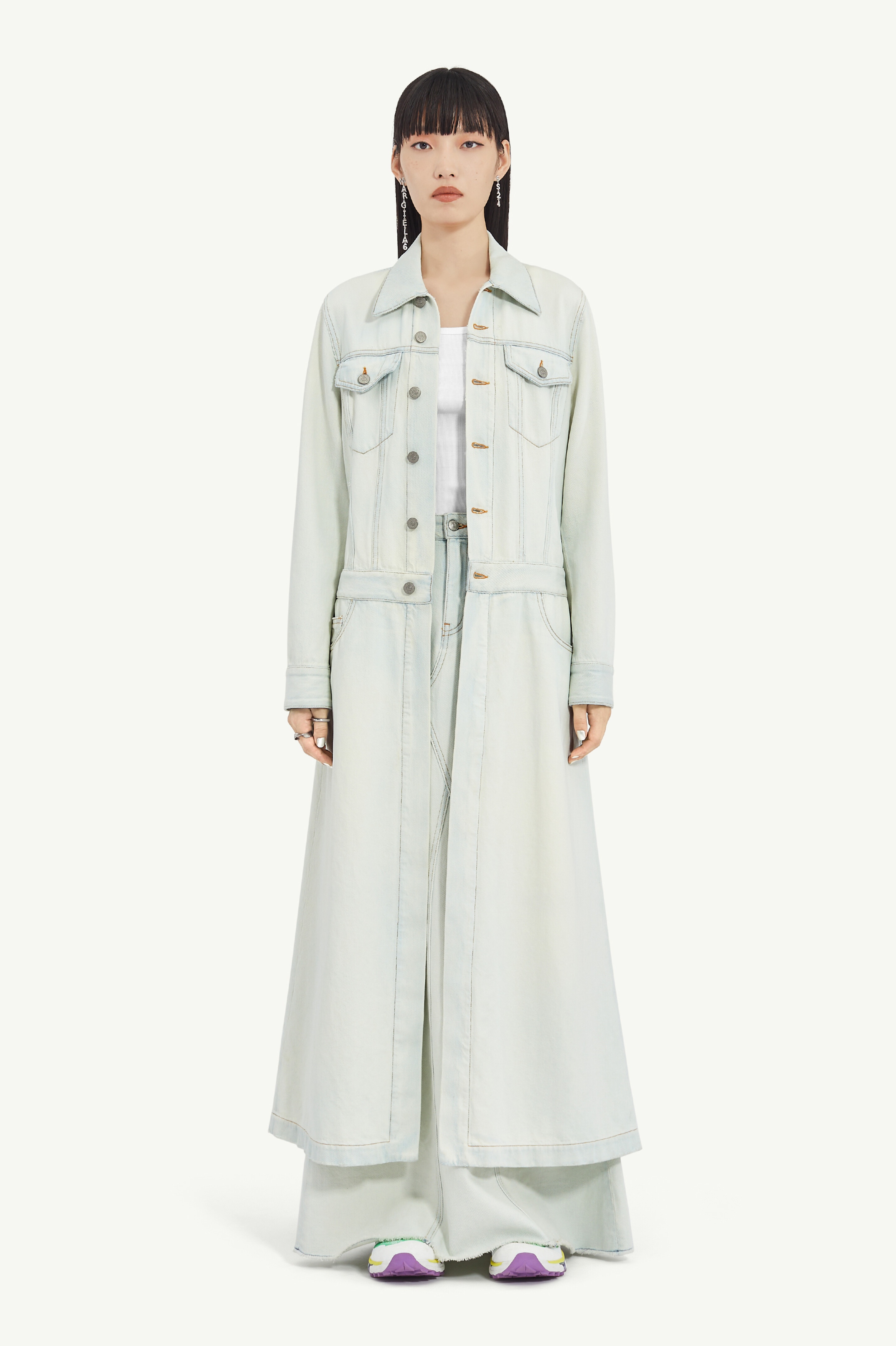 Lightweight Long Denim Coat - 2