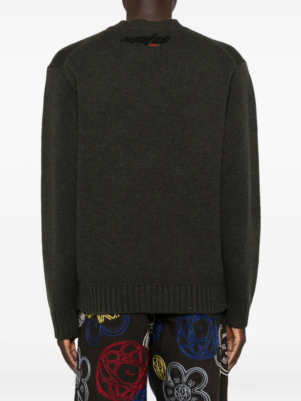 Crewneck Sweater With Floral Decoration - 4