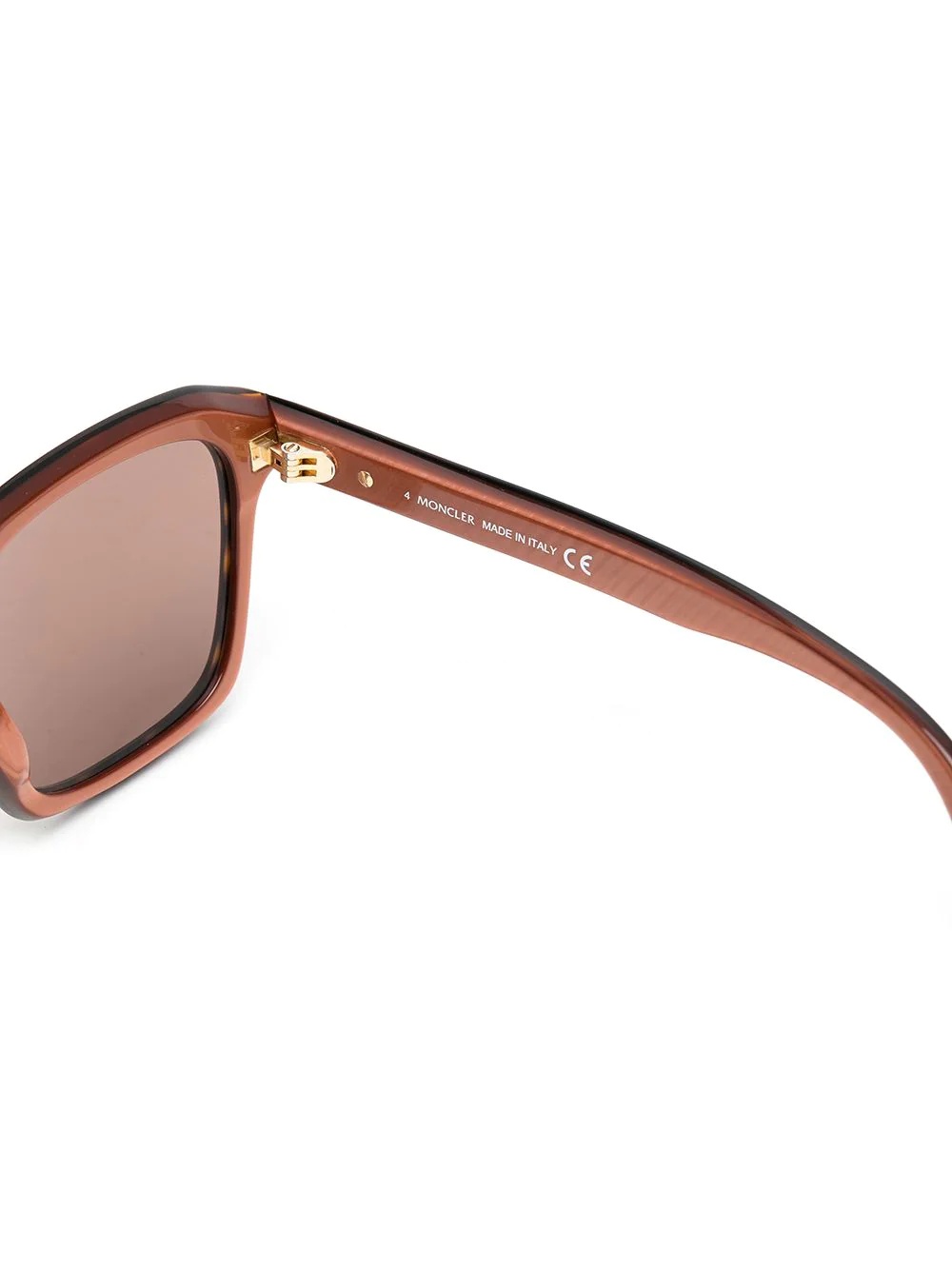 tortoiseshell-effect geometric-frame sunglasses - 3