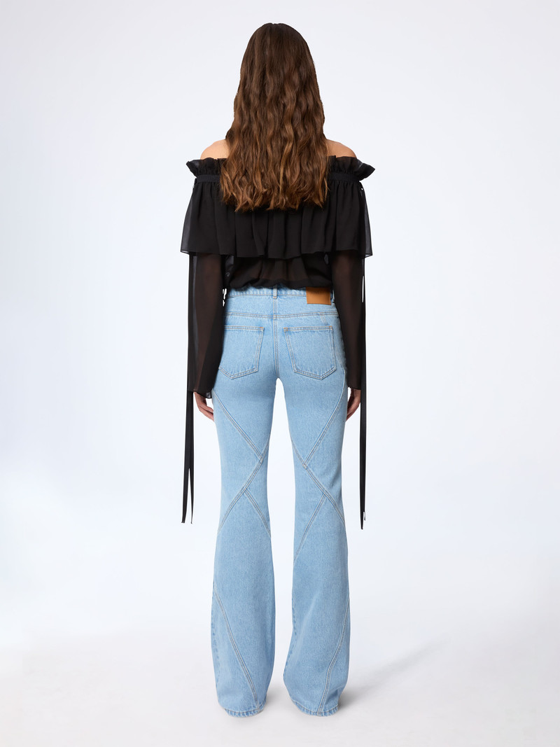 Denim Flared Pants 4