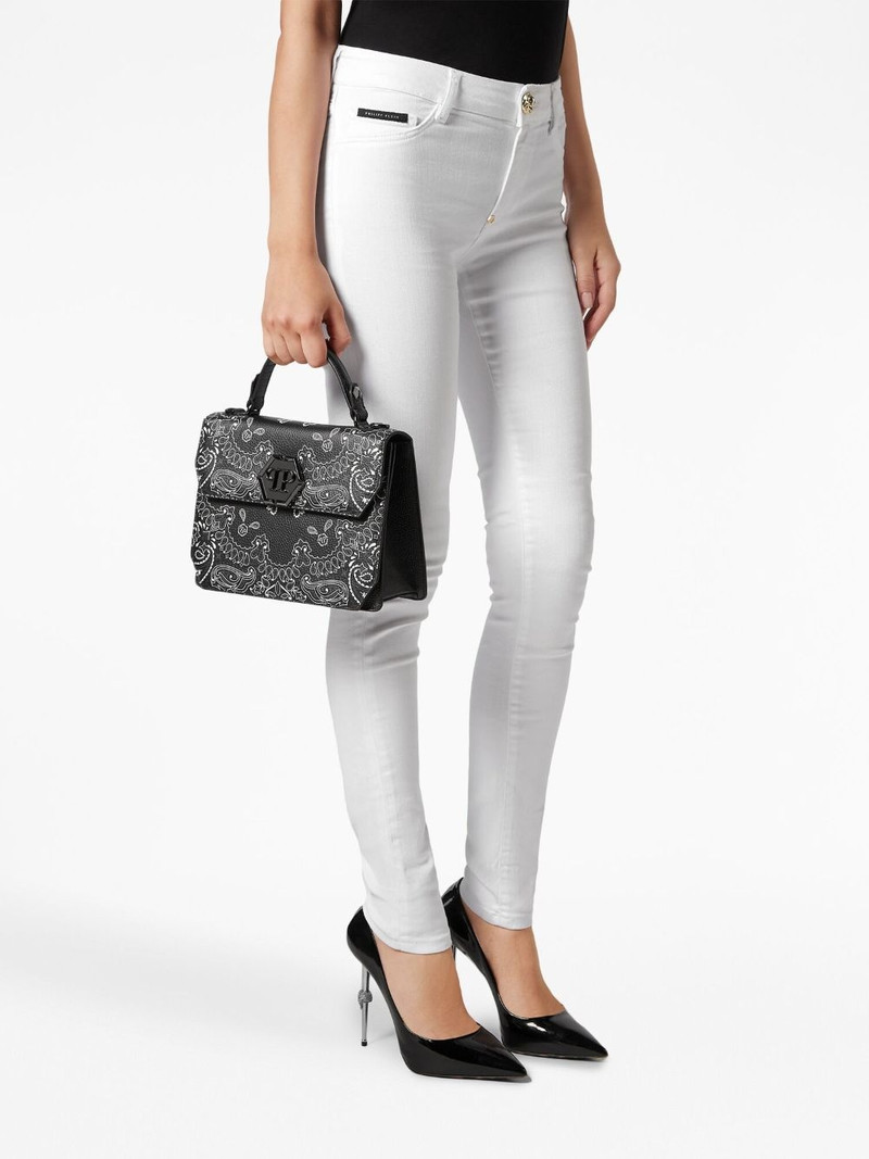 PHILIPP PLEIN medium Superheroin paisley leather bag outlook