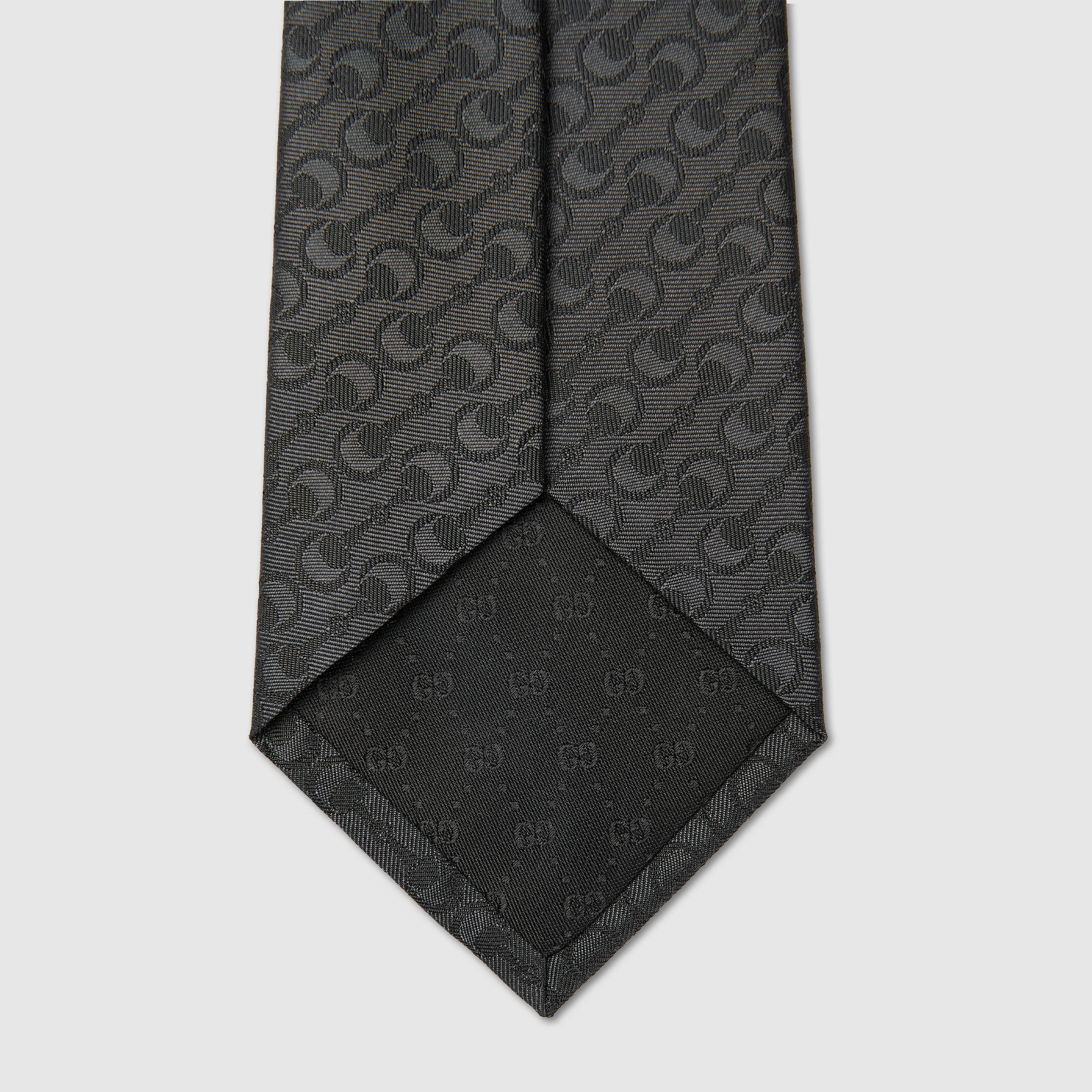 Horsebit silk jacquard tie - 5