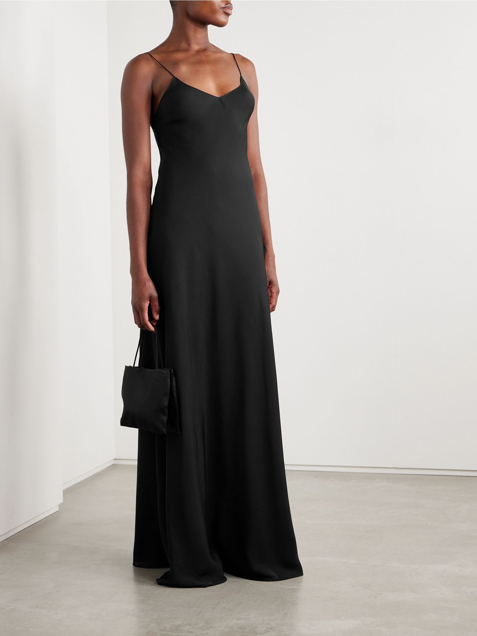 Kolann silk crepe de chine gown Black - 2