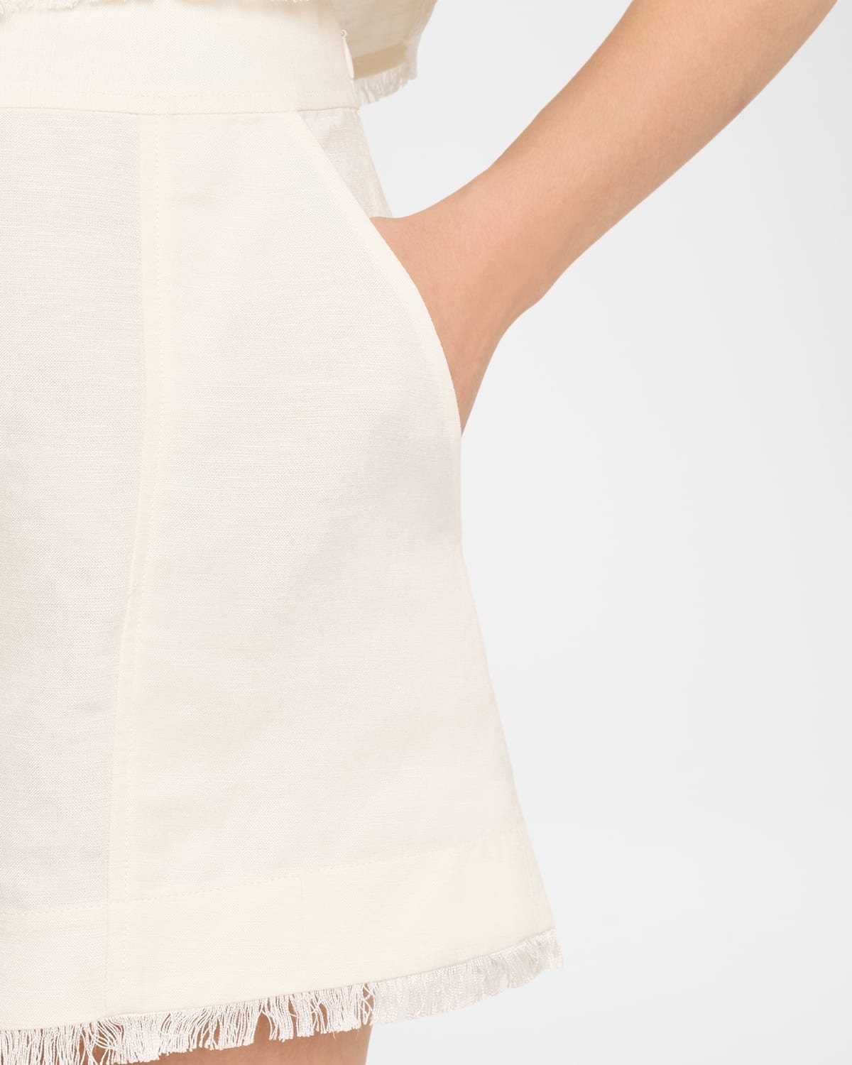 Dax Fringe Linen-Blend Shorts - 5