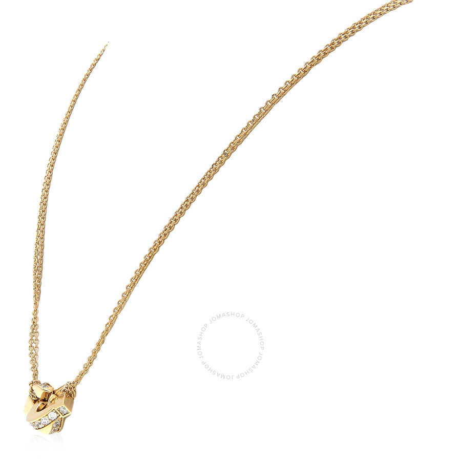 Ferragamo Double Gancini Pendant Necklace With Crystals - 2