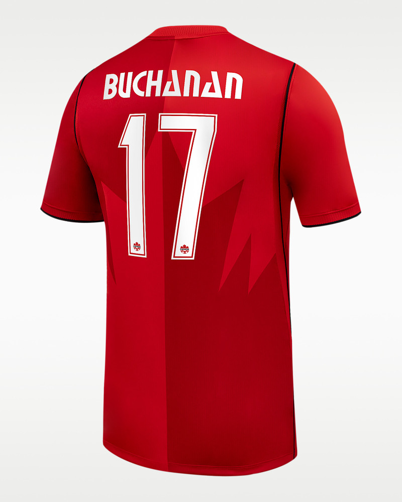 Tajon Buchanan Canada Soccer 2026 Stadium Home Men's Nike Dri-FIT Soccer Jersey 1
