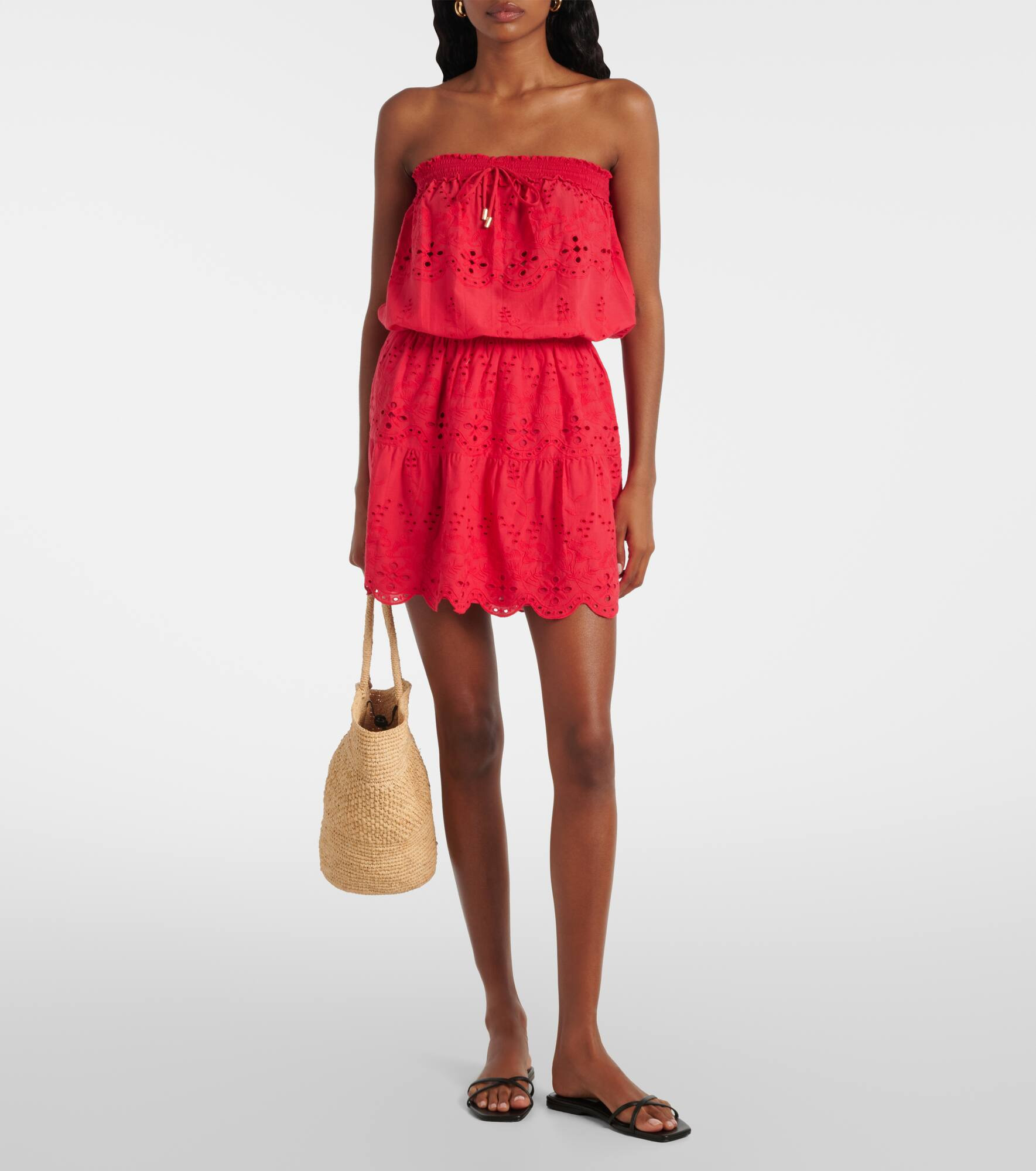 Collette embroidered cotton minidress - 2