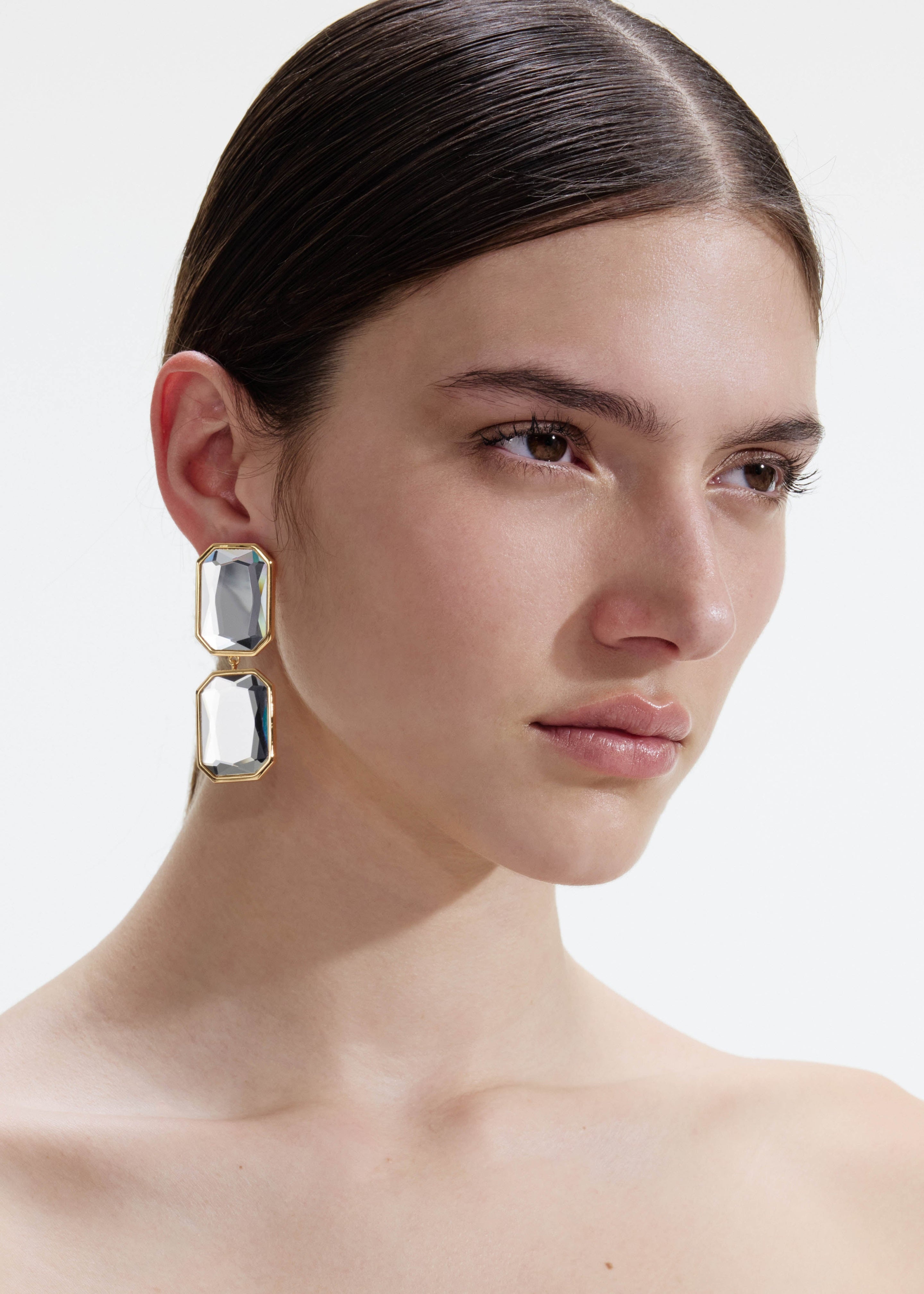 Crystal Tiered Earrings - 3
