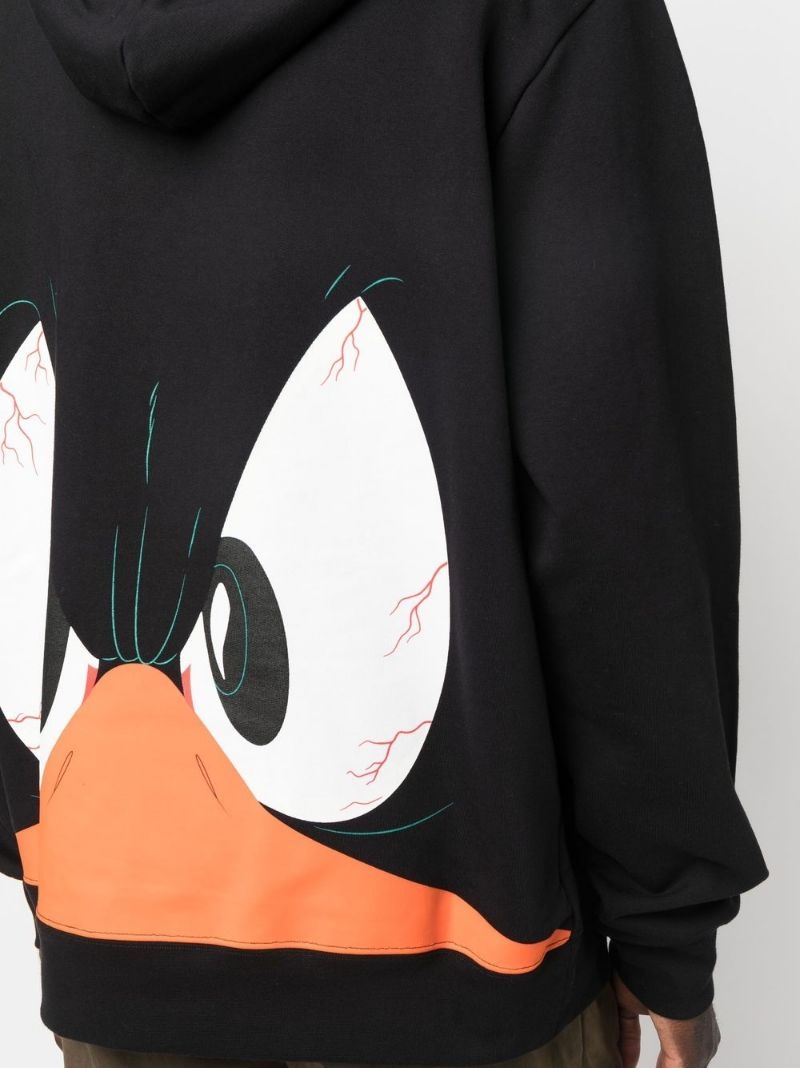 Daffy Duck-print drawstring hoodie - 5