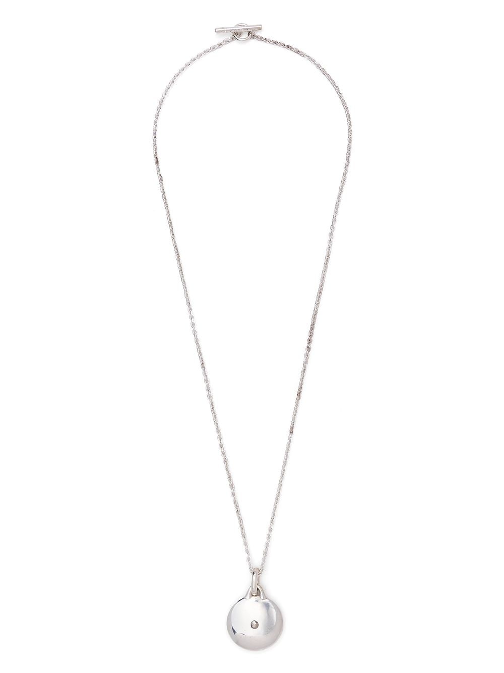 Disk diamond slab necklace - 3