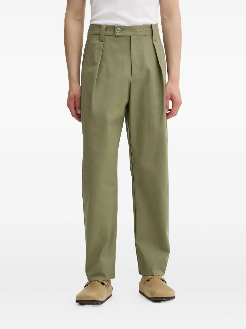 pleated-front trousers - 1