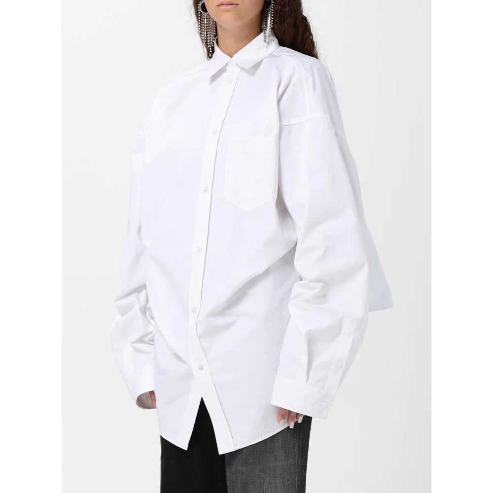 WHITE POPLIN SHIRT ELEGANT STYLE - 4