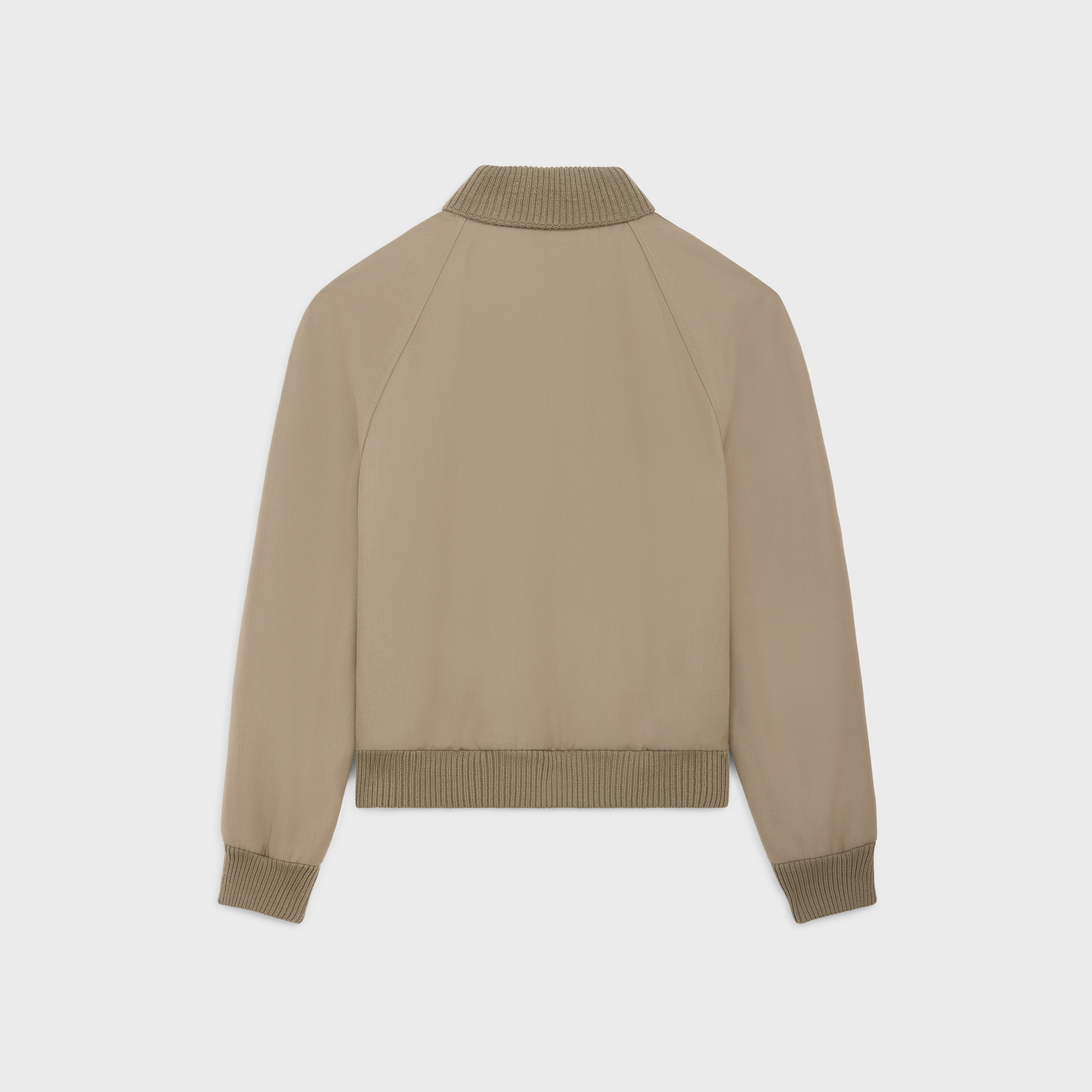 triomphe teddy jacket in cotton and wool gabardine - 2