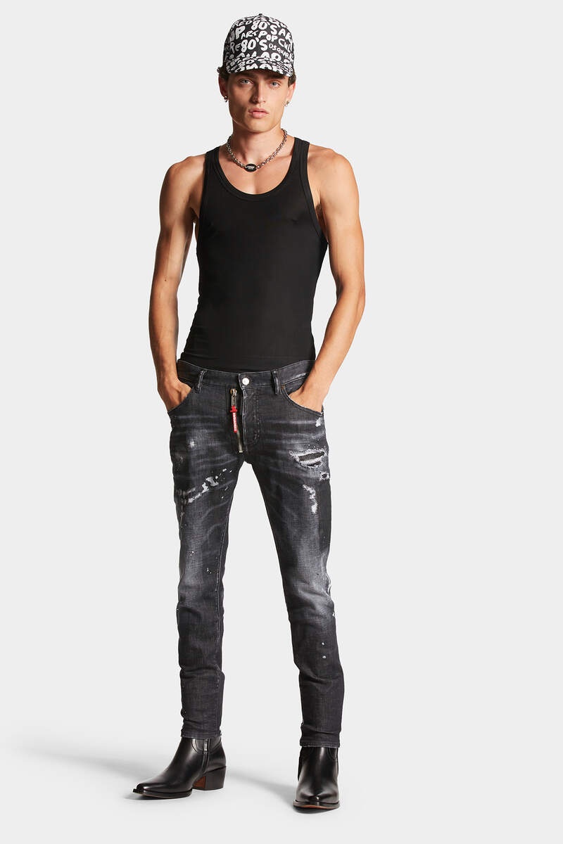 BLACK PIONER WASH SKATER JEANS - 3