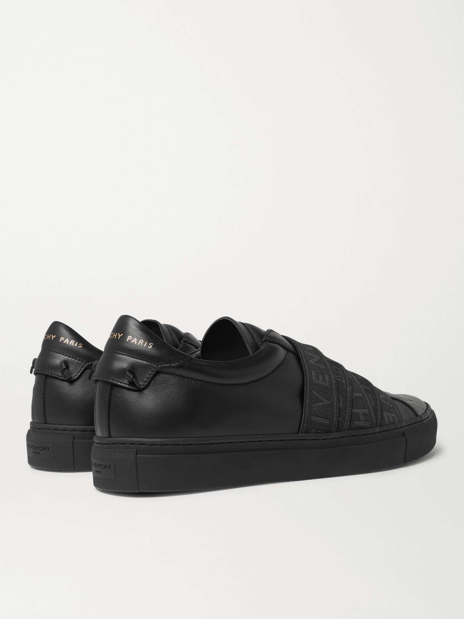 Urban Street Logo-Jacquard Leather Slip-On Sneakers - 5