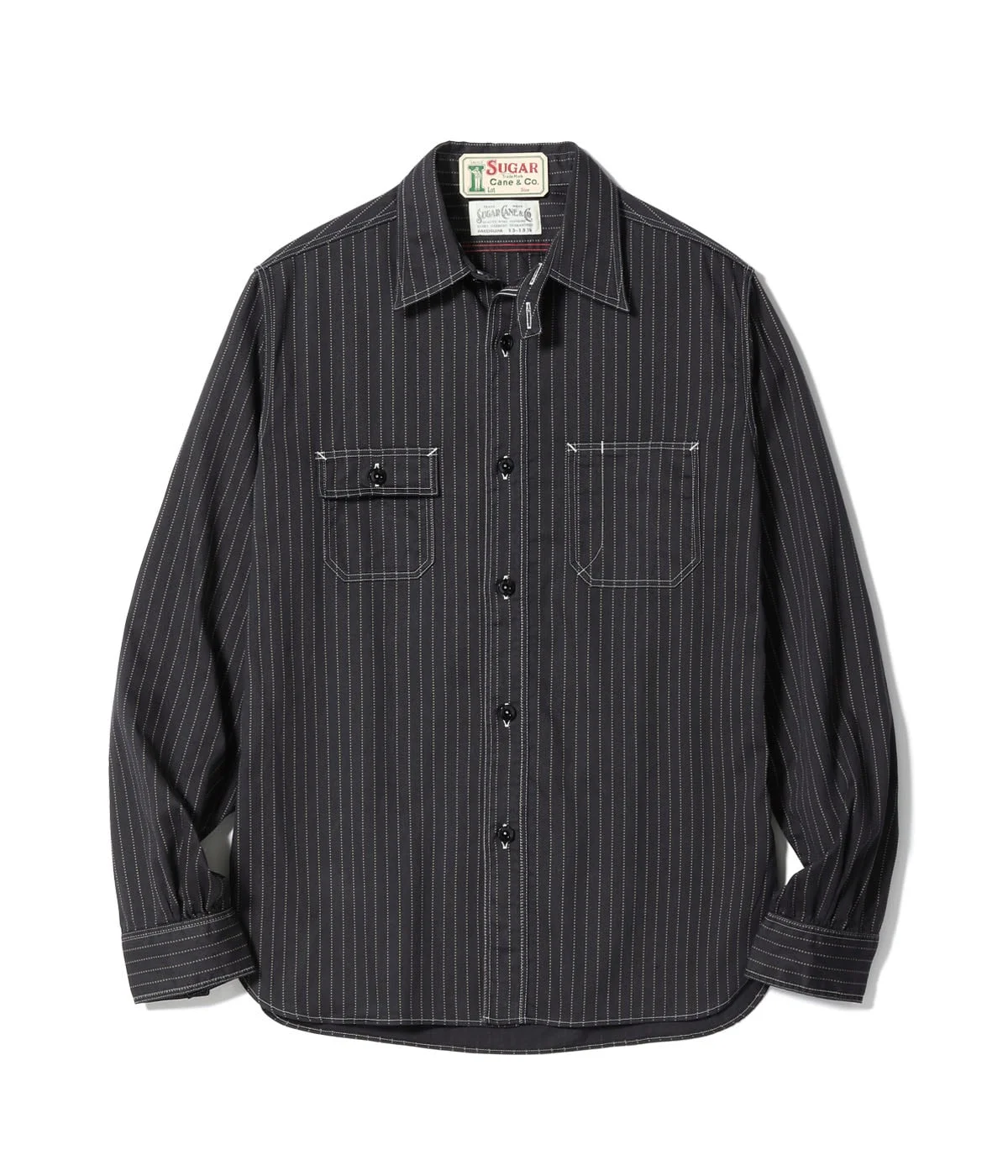SC29585 Fiction Romance 8.5oz Black Wabash Stripe Work Shirt - 1
