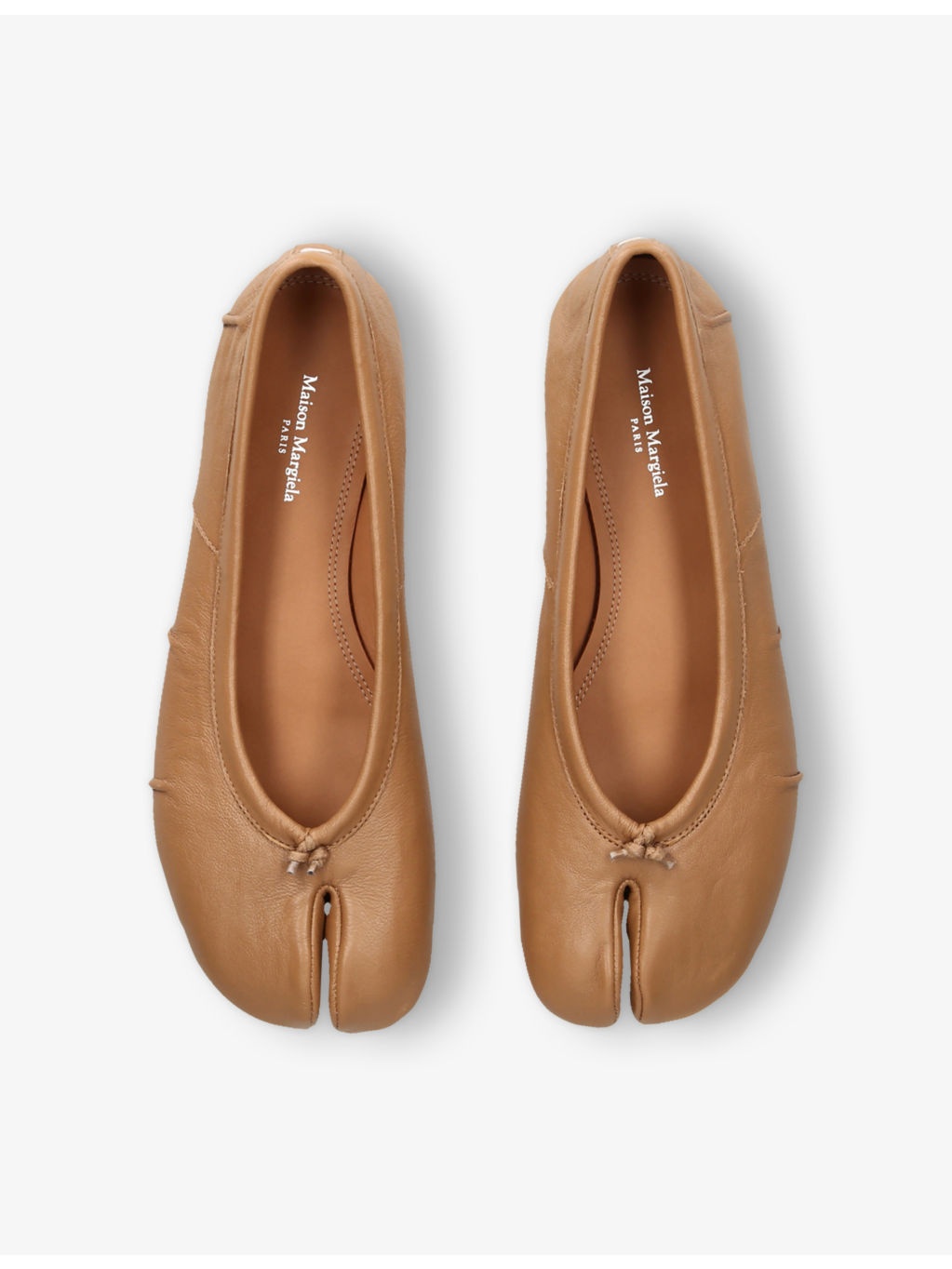 Tabi split-toe leather ballet flats - 2