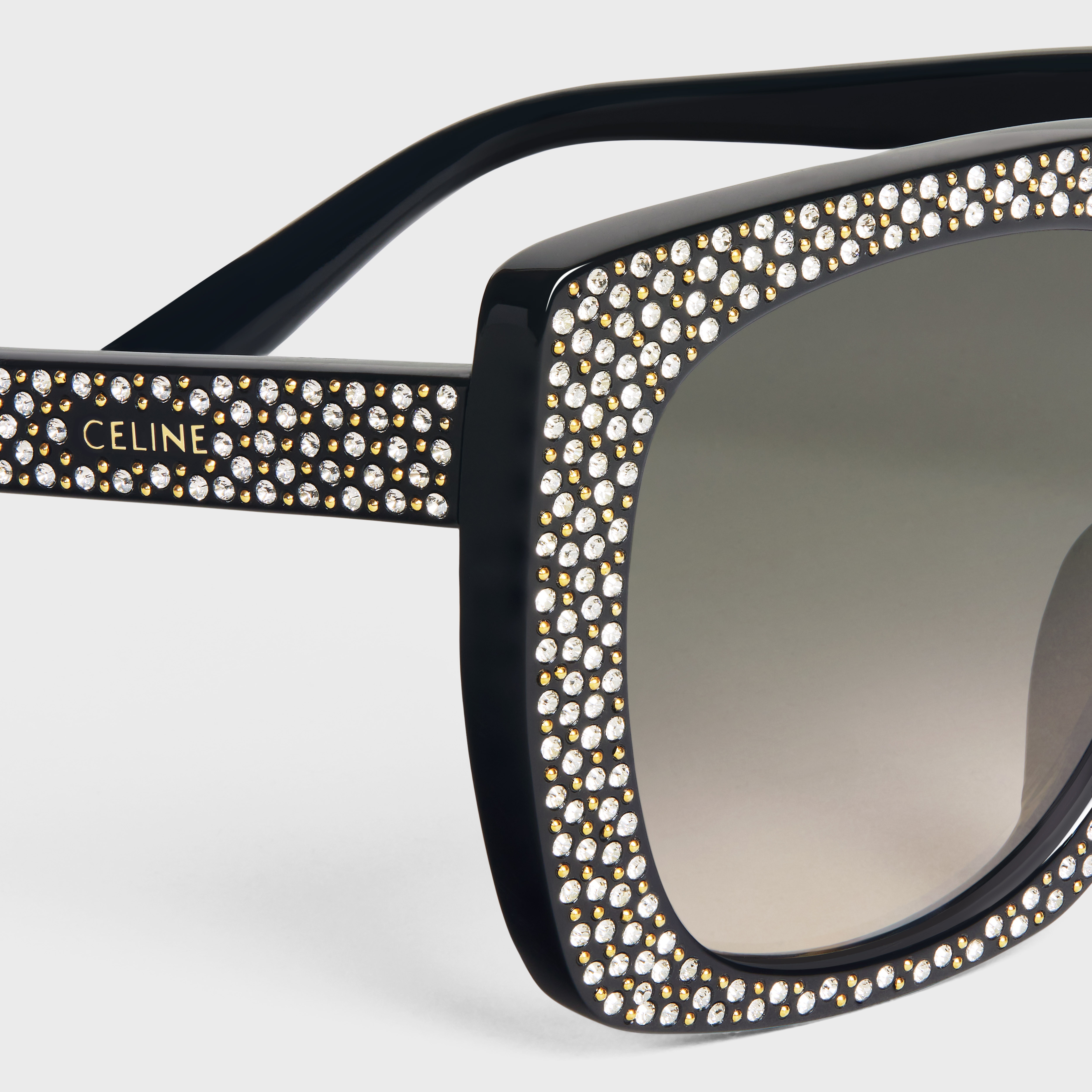 Square S218 sunglasses in Acetate with Crystals - 4