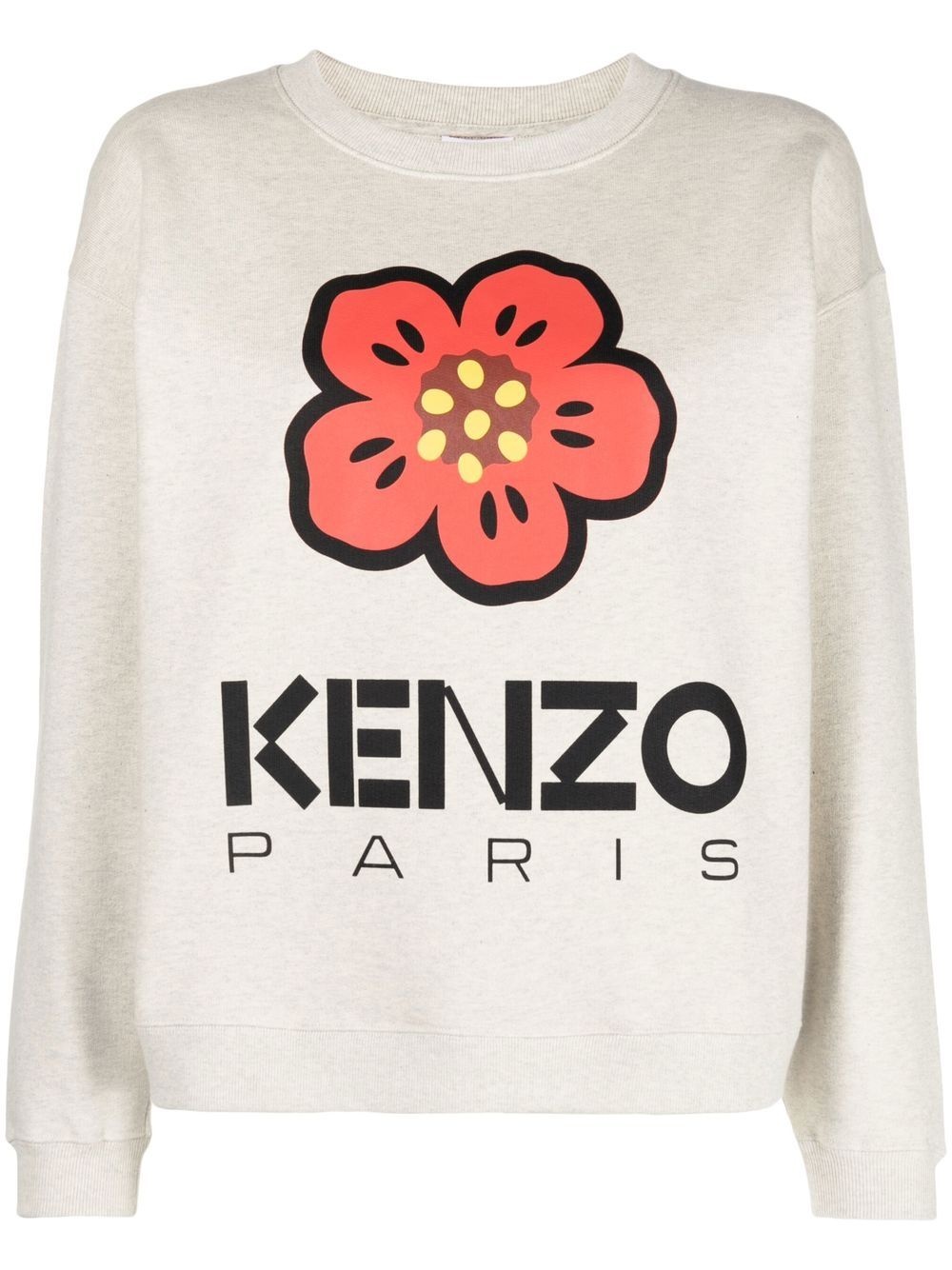 logo-print cotton sweatshirt - 1