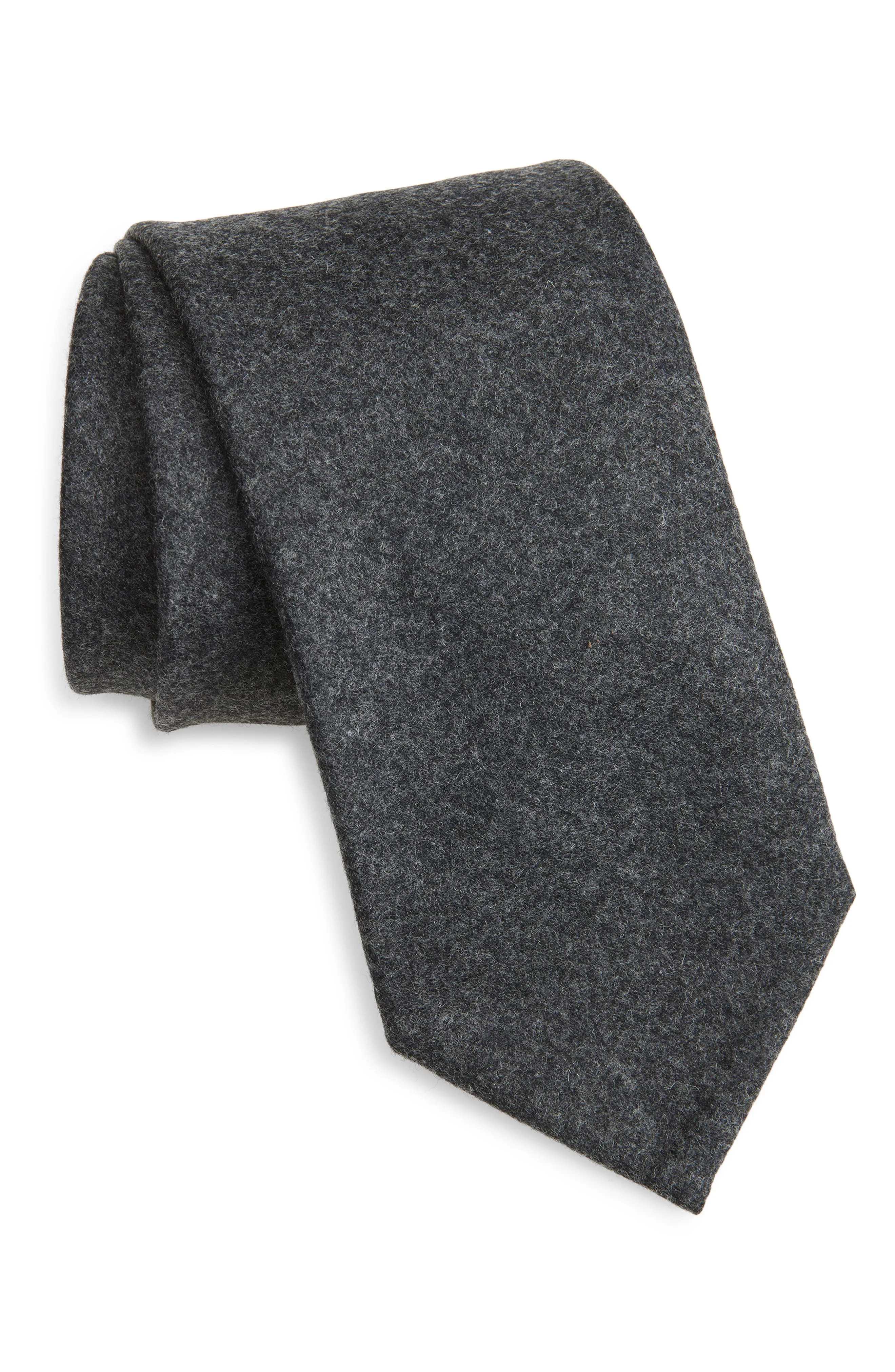 Thom Sweeney Cashmere Tie in Charcoal at Nordstrom - 1