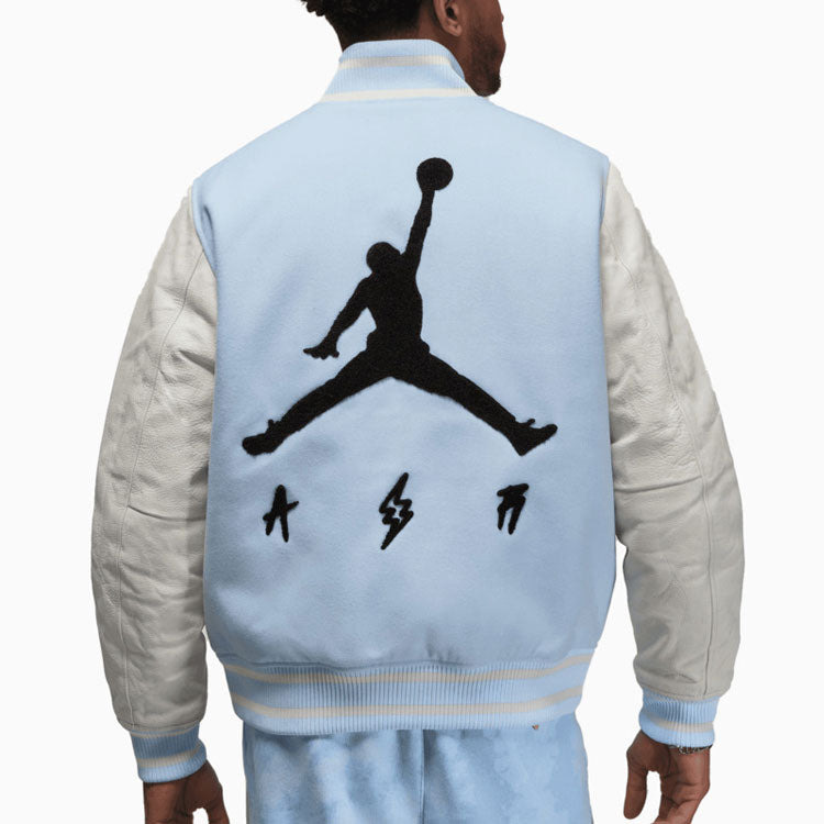 Air Jordan x J Balvin Varsity Jacket 'White Blue' DX1734-441 - 4