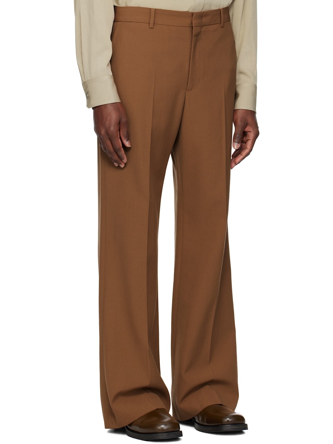 Tan Signature RC Flared Trousers - 2