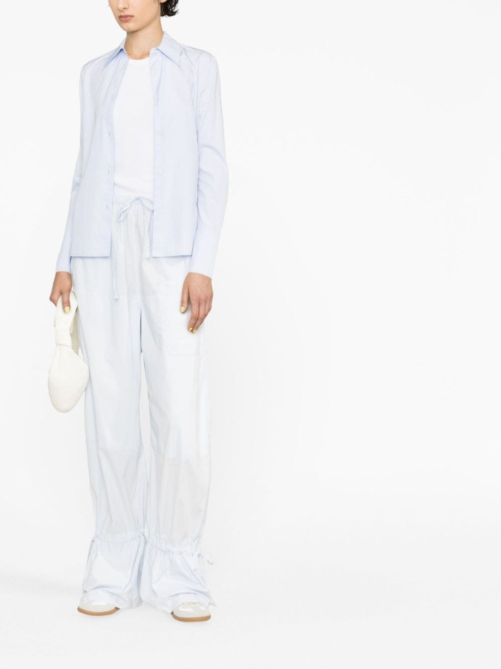 drawstring-fastening parachute trousers - 2