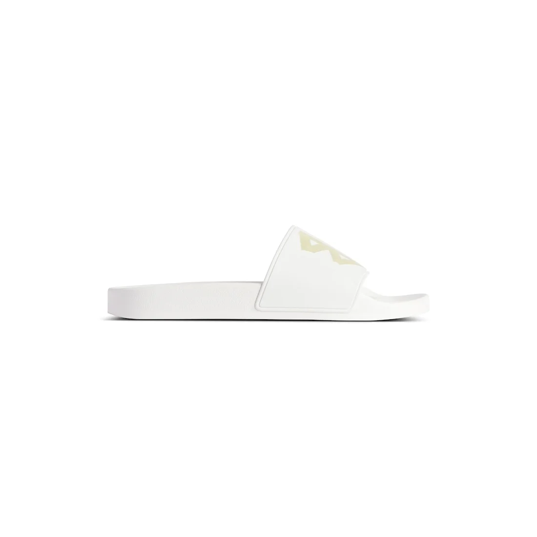 Men's Pool Slide Sandal in White/yellow - 1