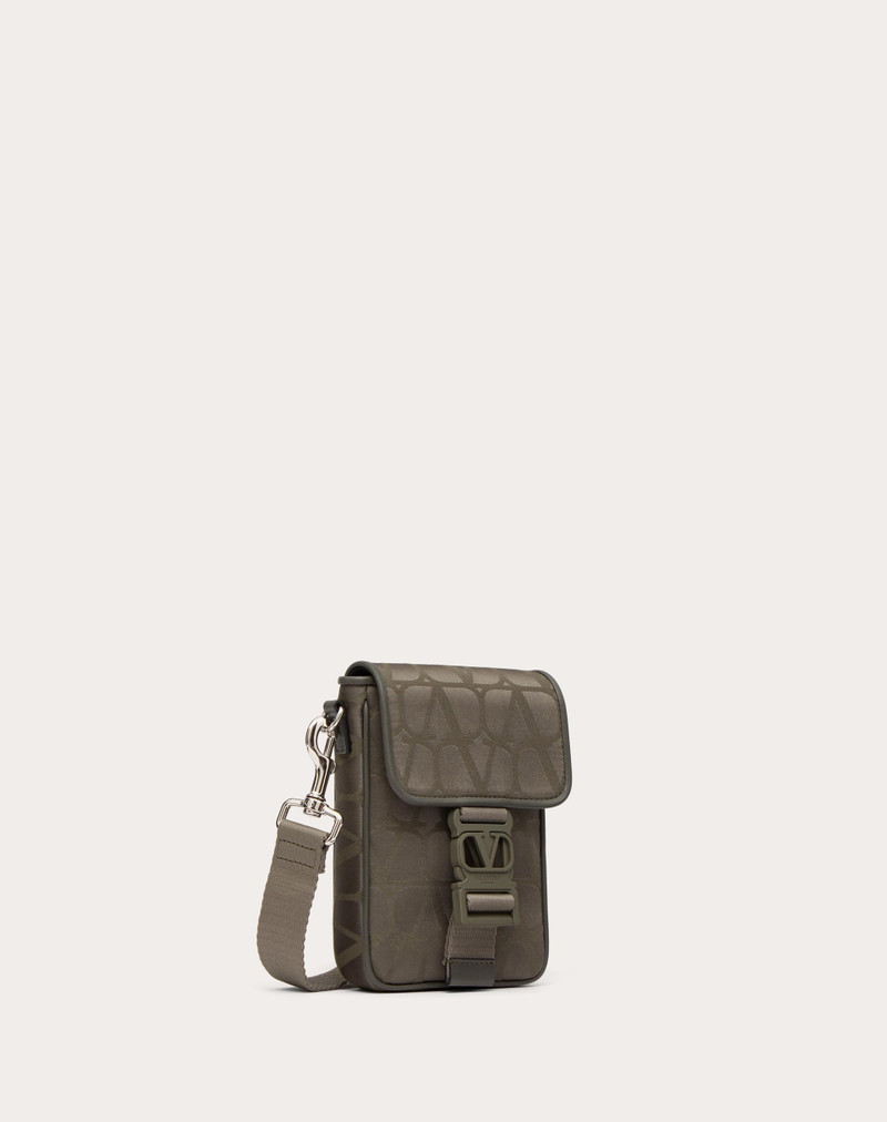 Valentino TOILE ICONOGRAPHE SHOULDER BAG IN TECHNICAL FABRIC WITH LEATHER DETAILS outlook