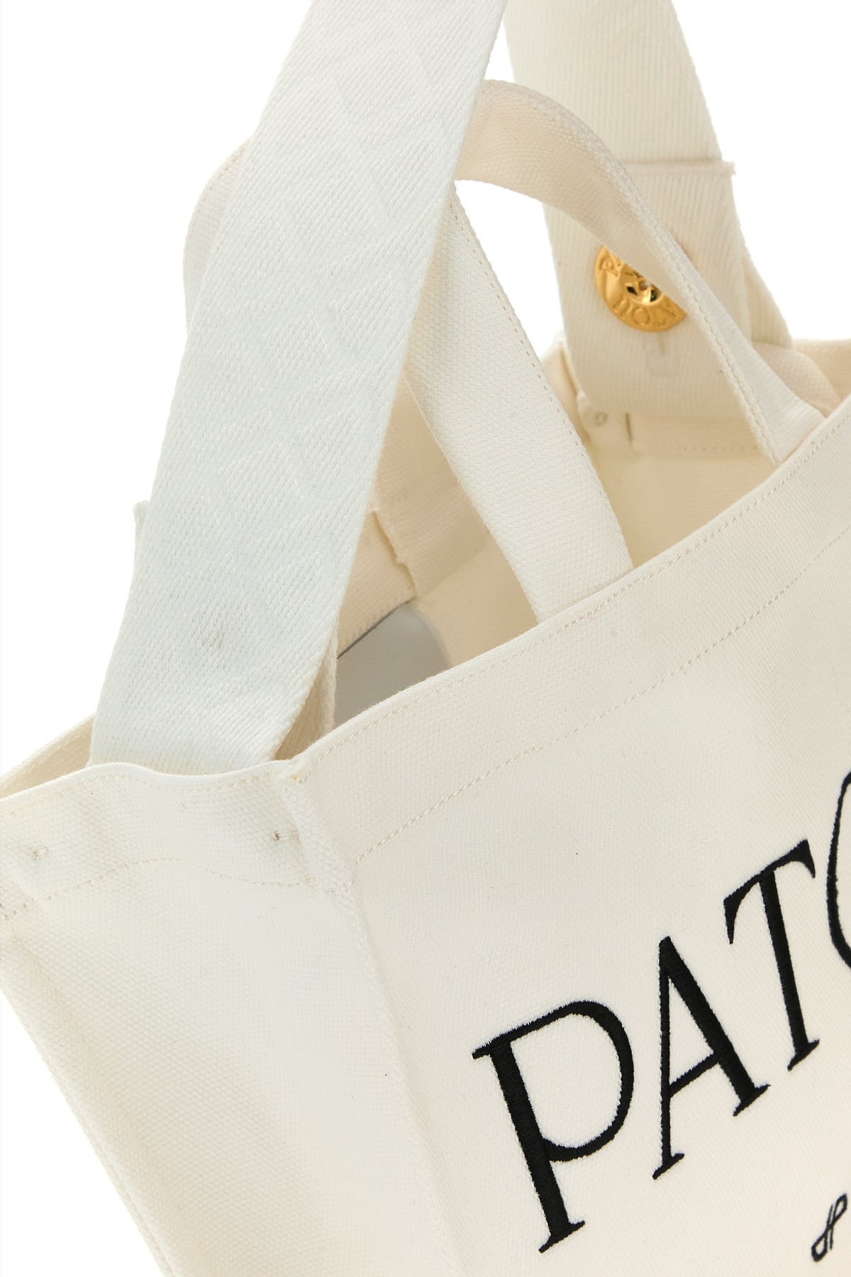 White canvas small Tote Patou shopping bag - 4