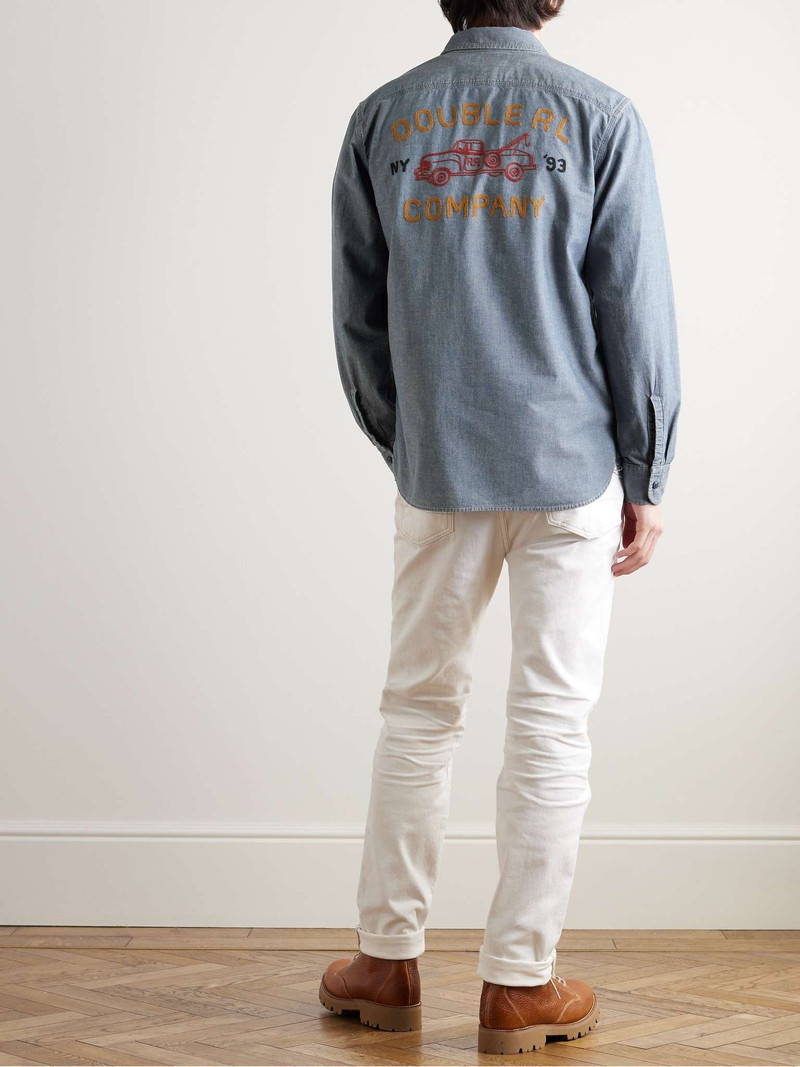RRL by Ralph Lauren Embroidered Cotton and Hemp-Blend Chambray Shirt outlook