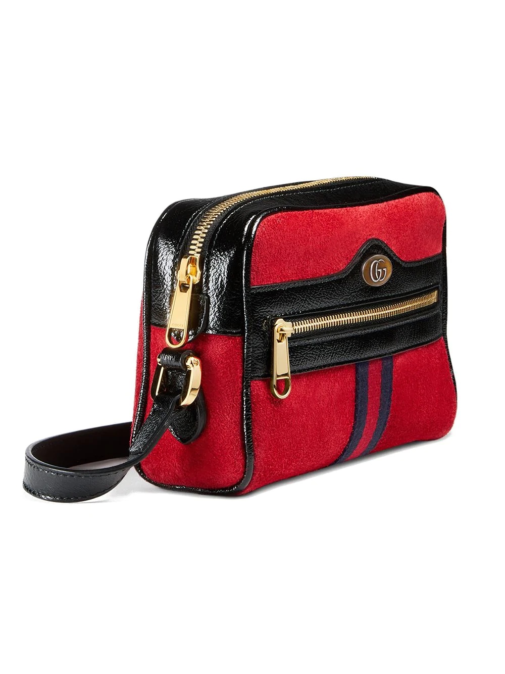 red Ophidia suede mini bag - 3