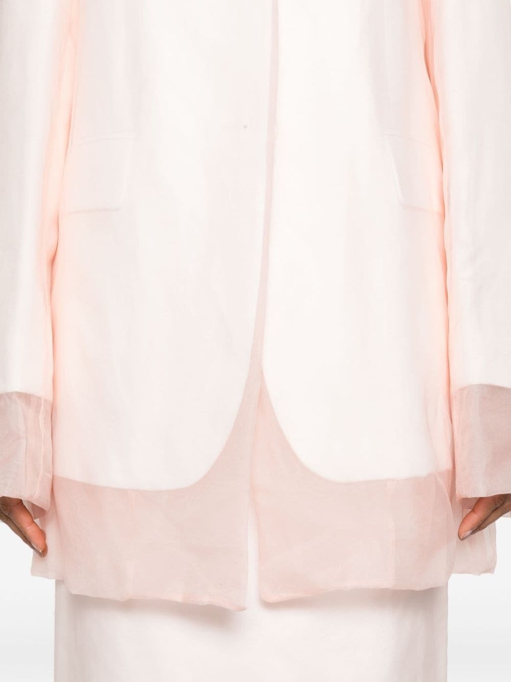 layered single-breasted balzer - 5