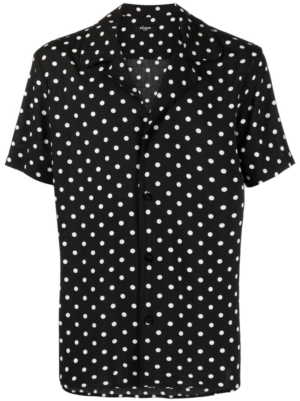 polka dot-print crepe shirt - 1