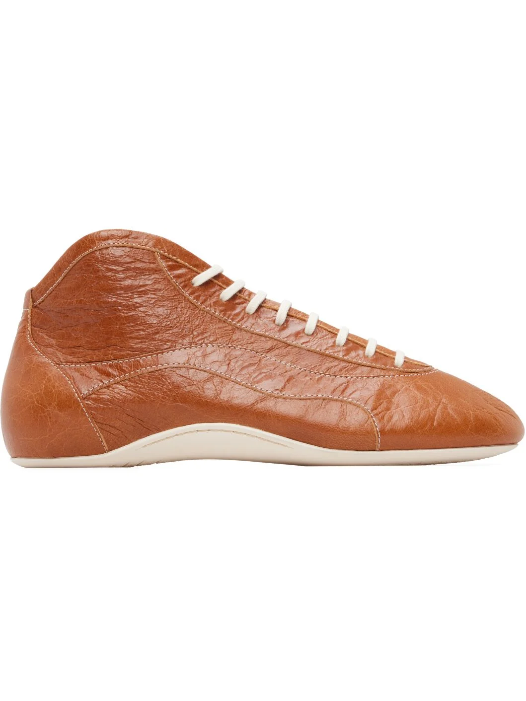 Tan Leather Ballerina Sneakers - 1