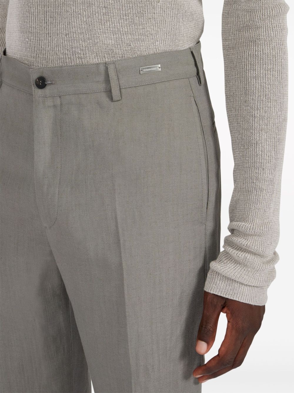 straight-leg tailored trousers - 5