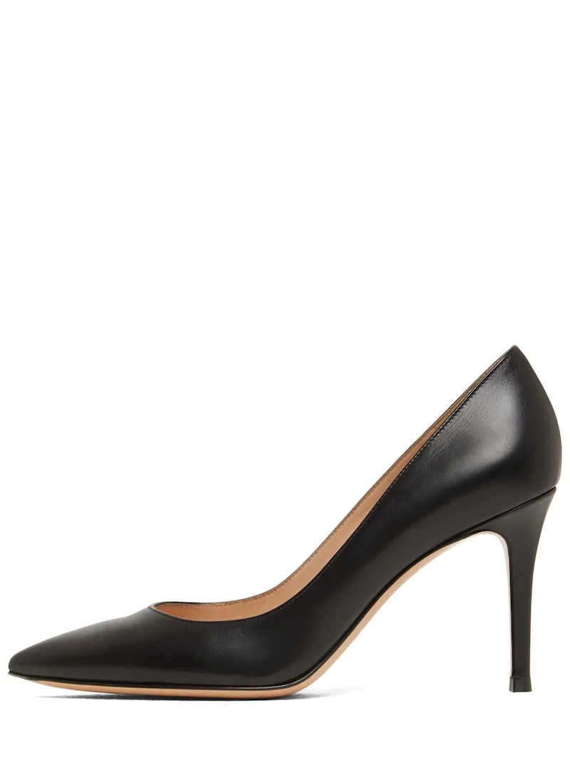 85MM GIANVITO LEATHER PUMPS - 1