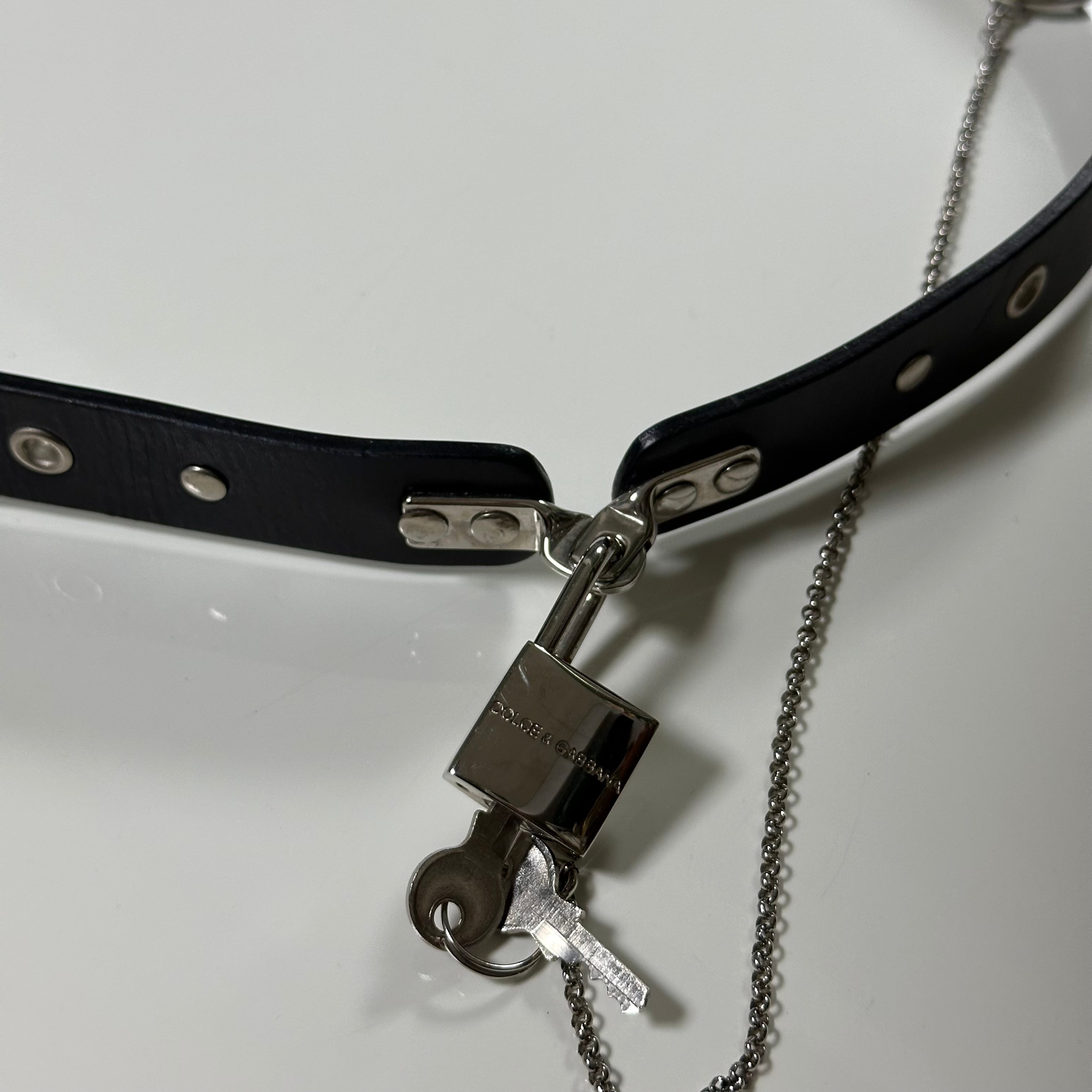 DOLCE&GABBANA Fall Winter 2007 Chain Eyelet Leather Belt - 4