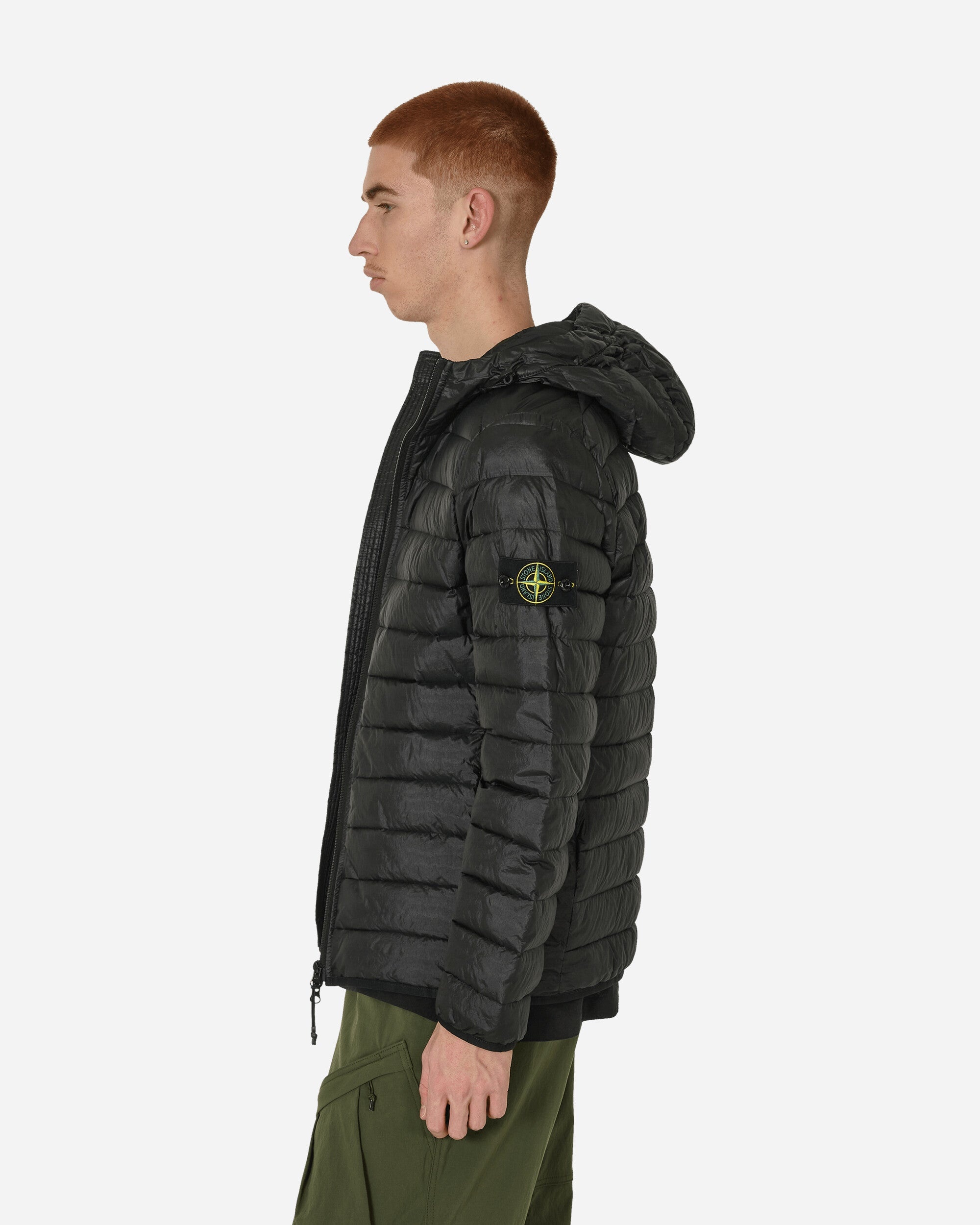 Garment Dyed Micro Yarn Down Jacket Black - 2