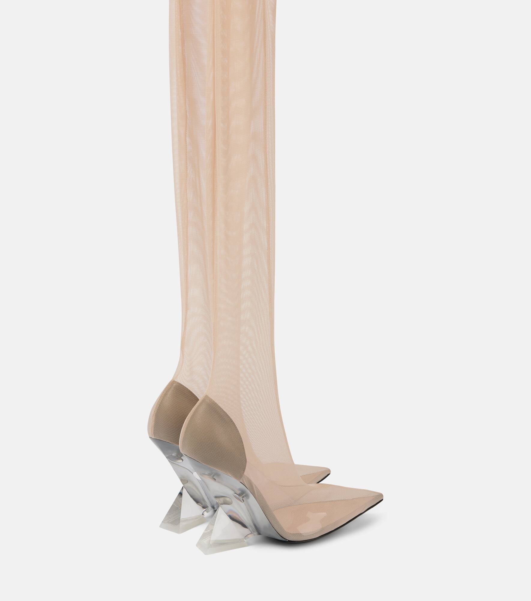 Cheopissima mesh over-the-knee boots - 3