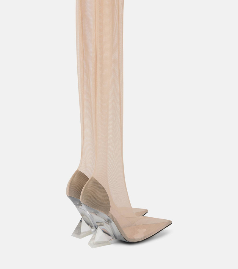 Cheopissima mesh over-the-knee boots 3