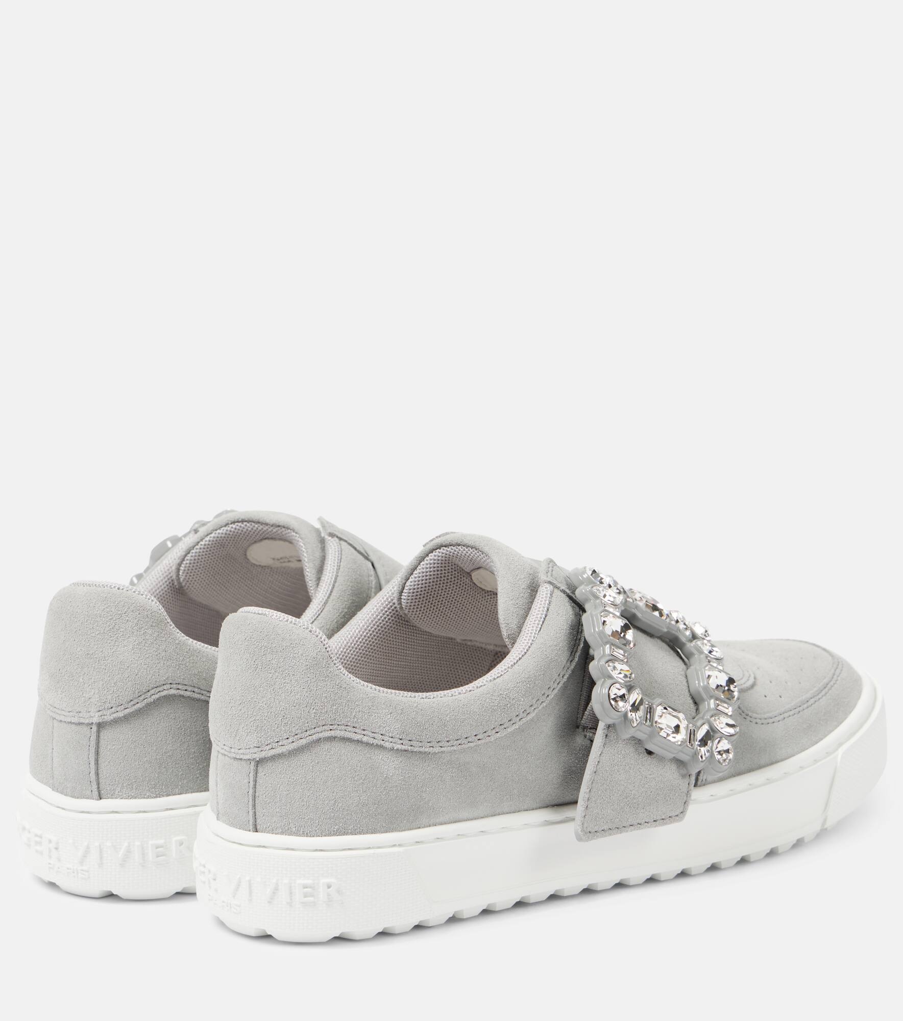 Very Vivier embellished suede sneakers - 3
